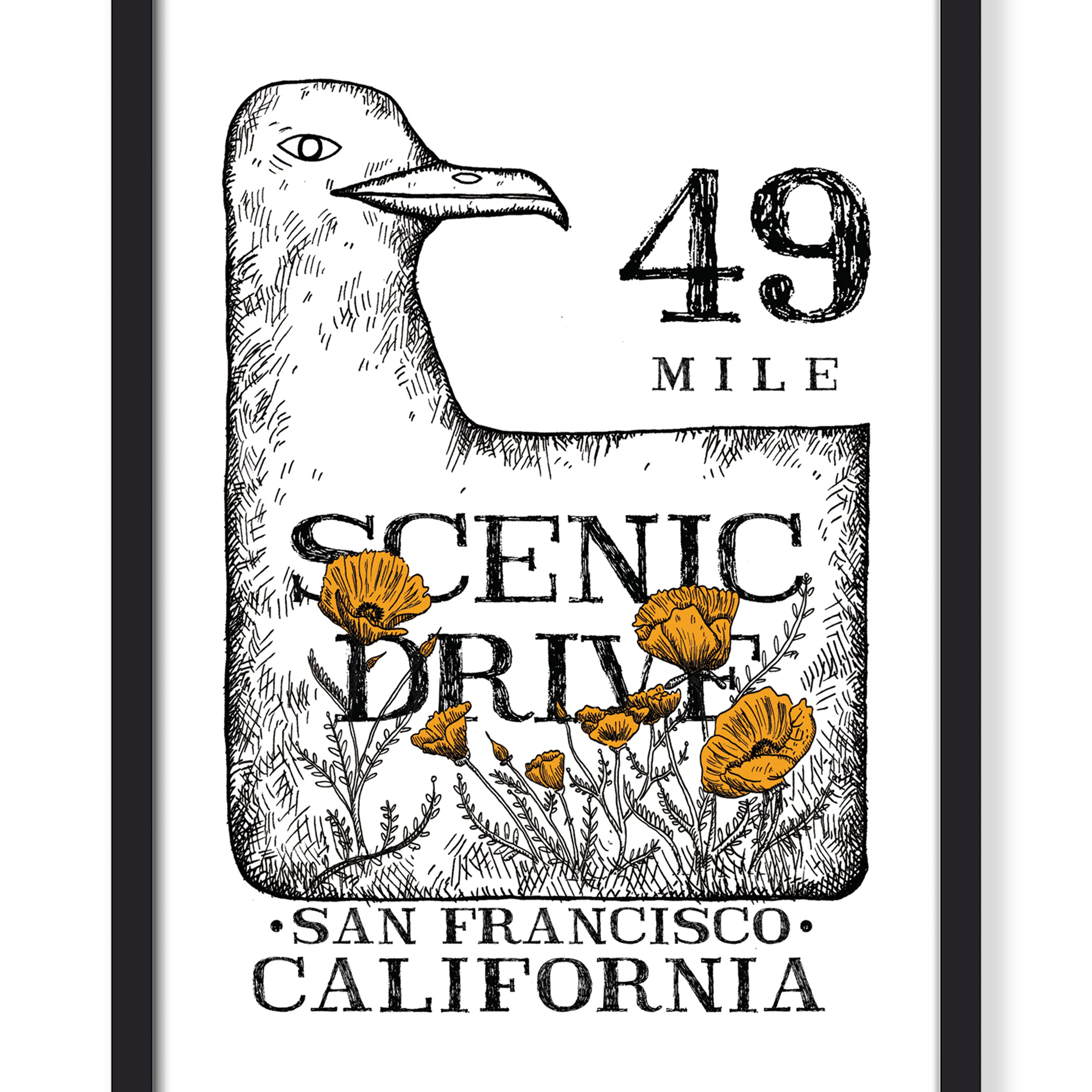 49 MILE DRIVE PRINT