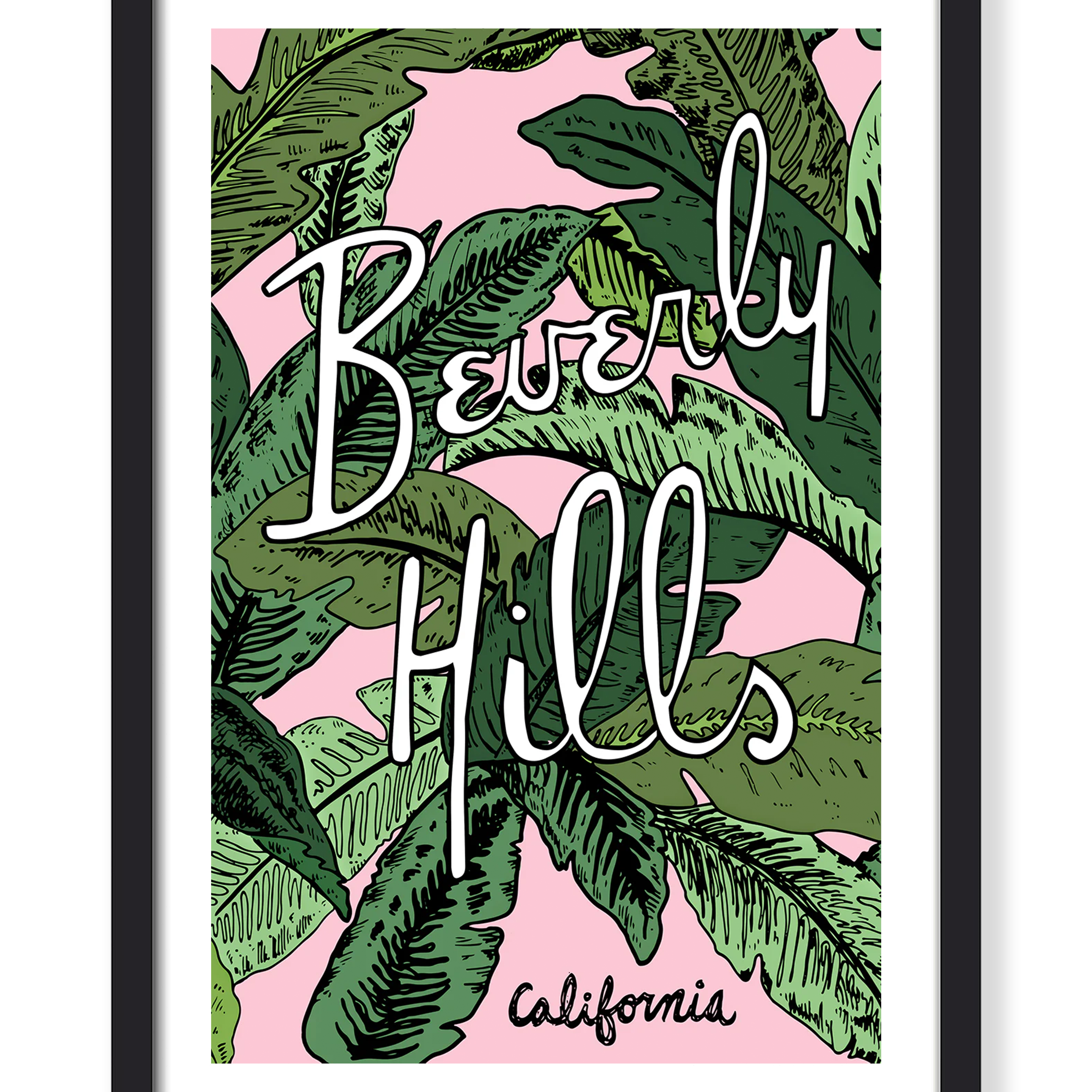 BEVERLY HILLS PALM ILLUSTRATION PRINT