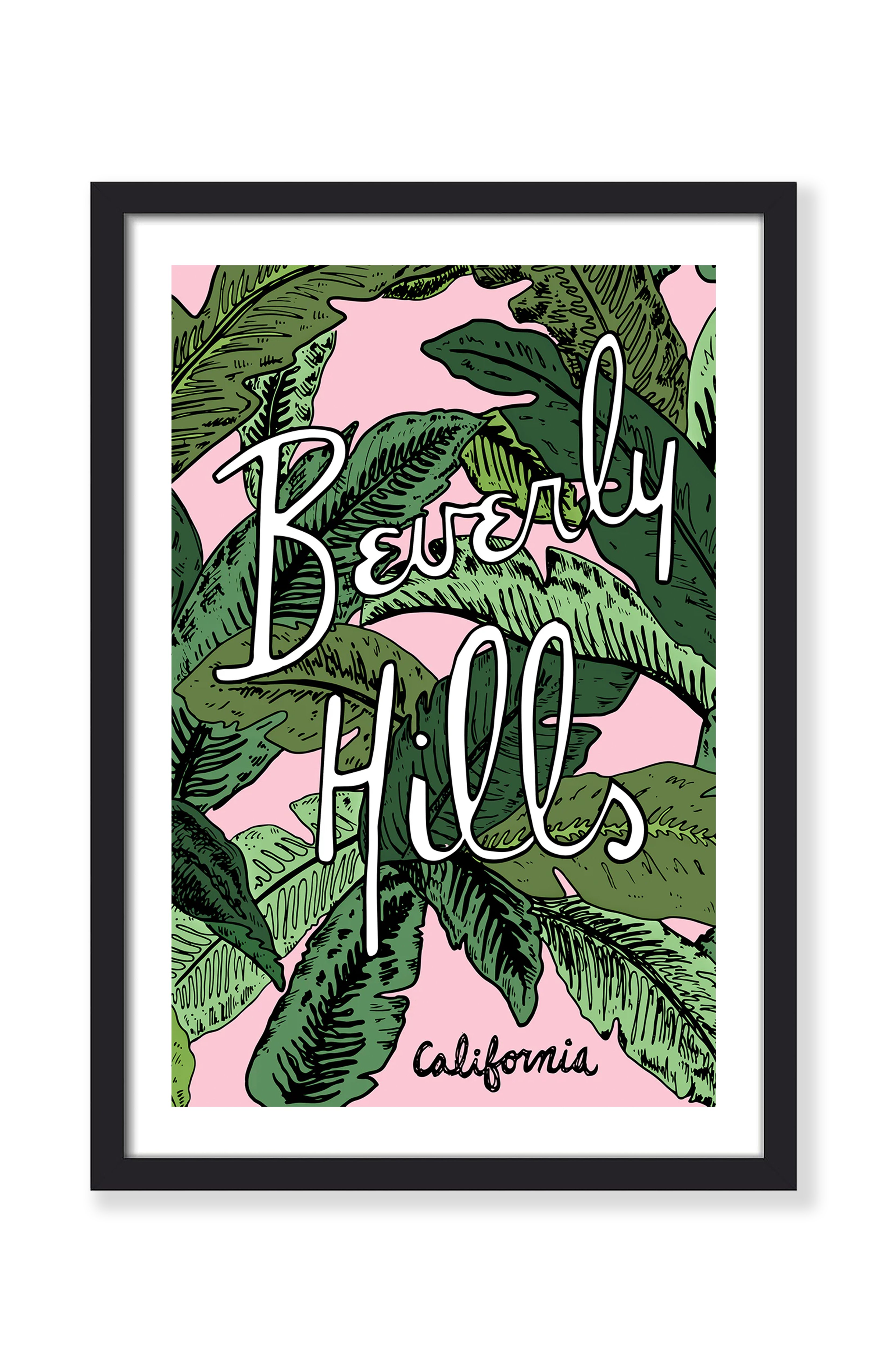 BEVERLY HILLS PALM ILLUSTRATION PRINT