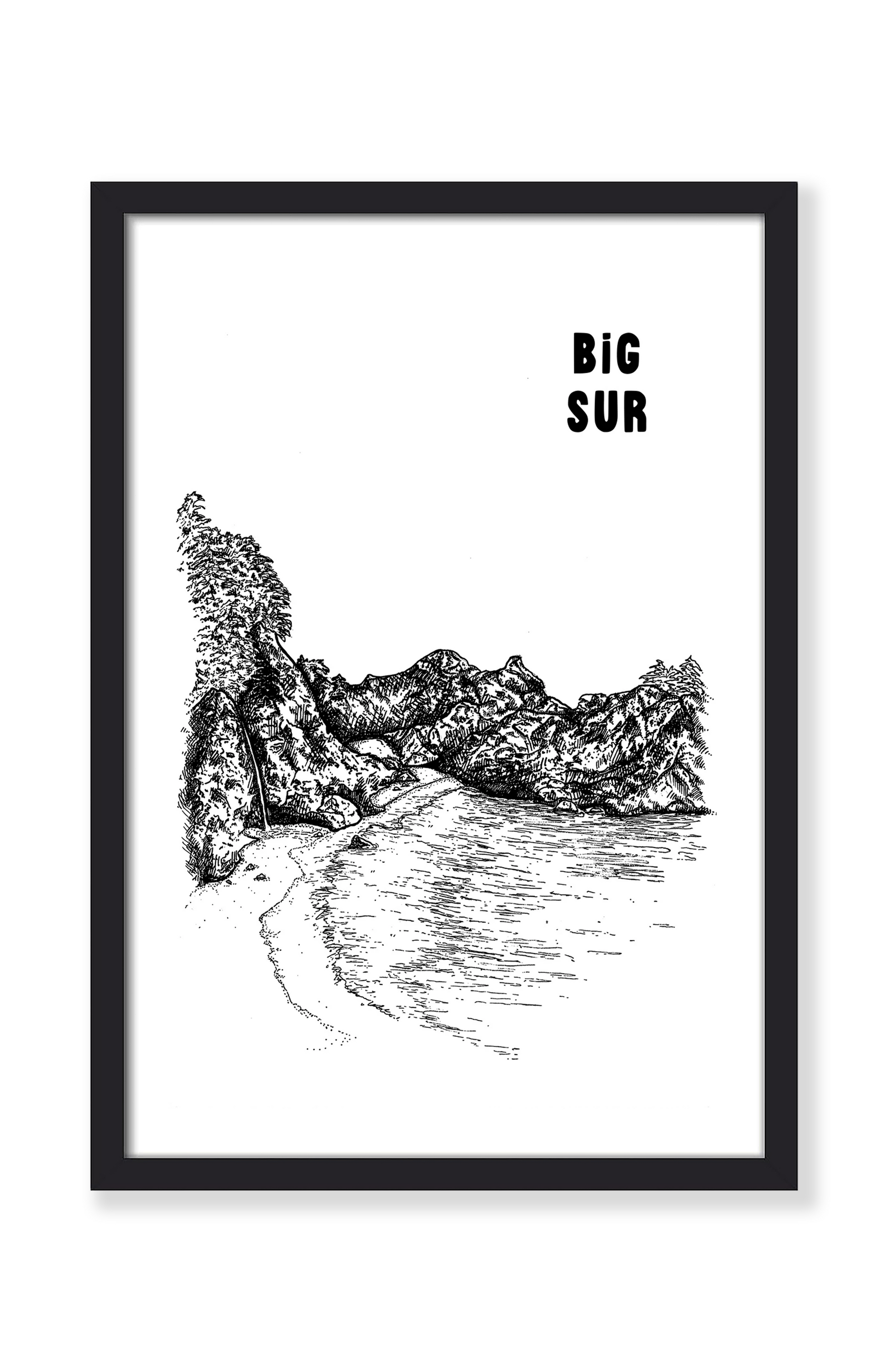 BIG SUR ILLUSTRATION PRINT