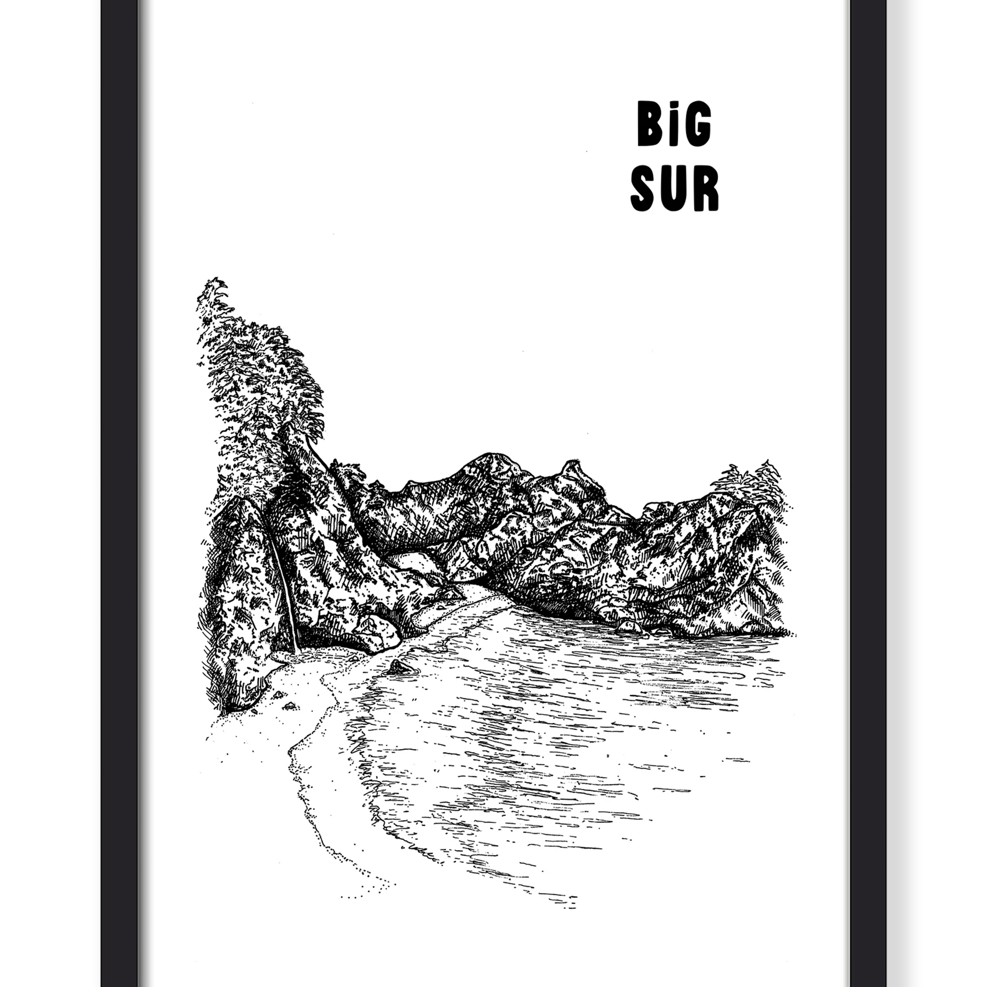BIG SUR ILLUSTRATION PRINT