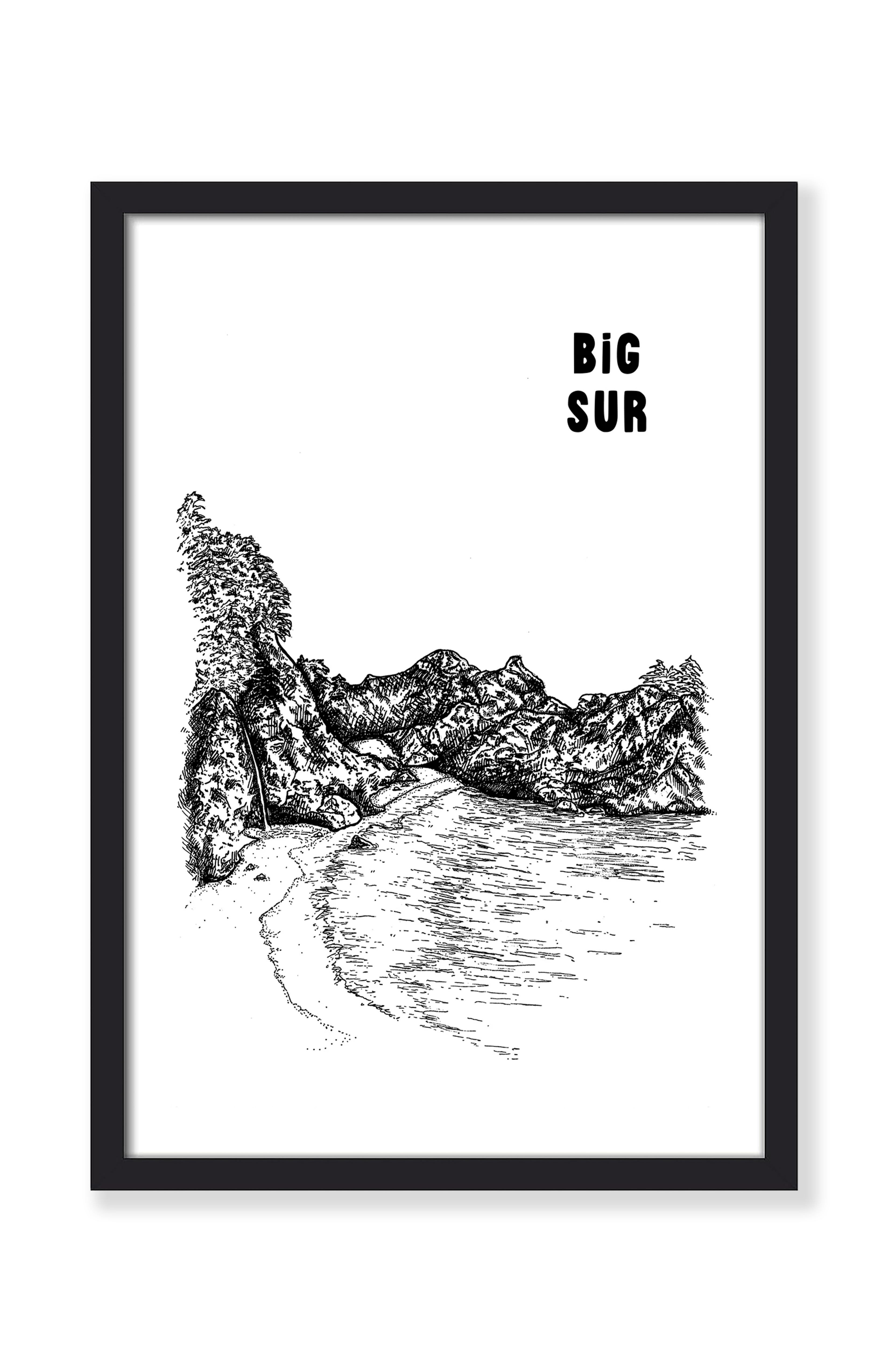 BIG SUR ILLUSTRATION PRINT