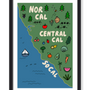 CALIFORNIA PRODUCE MAP PRINT