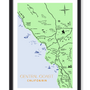 CENTRAL COAST MAP PRINT