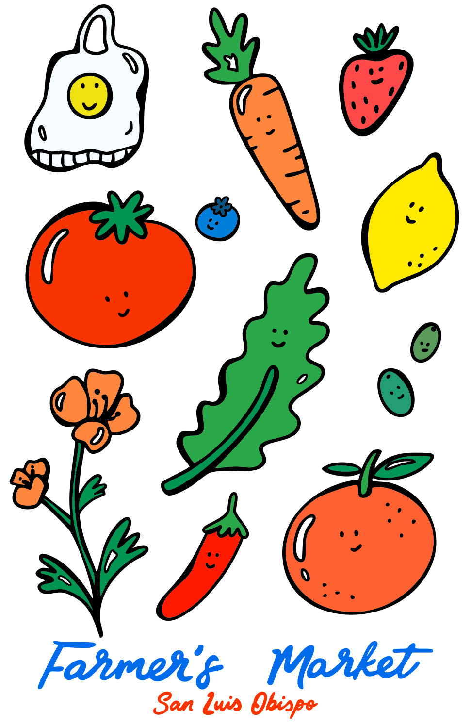 SLO FARMERS MARKET PRINT