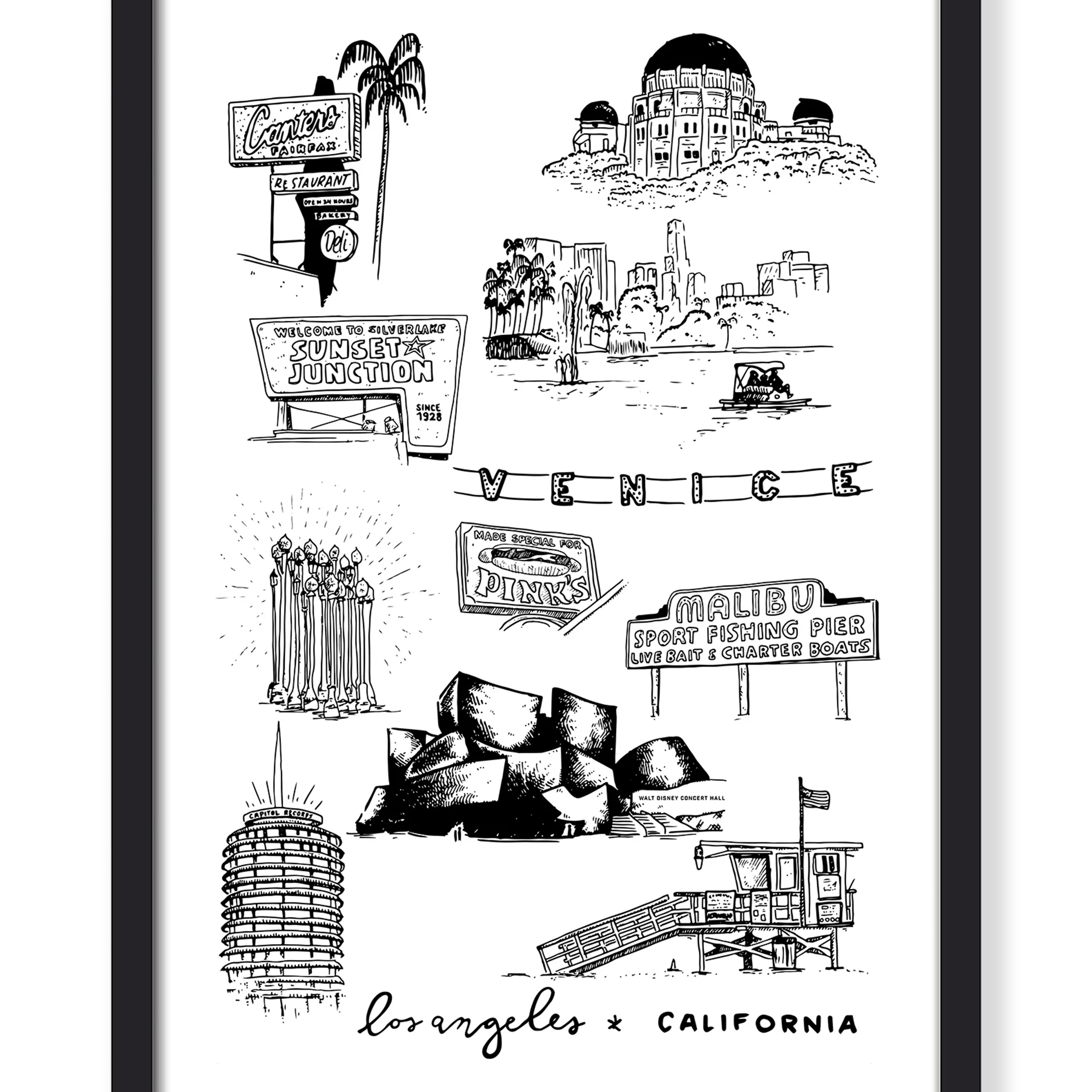 LOS ANGELES ICONS PRINT