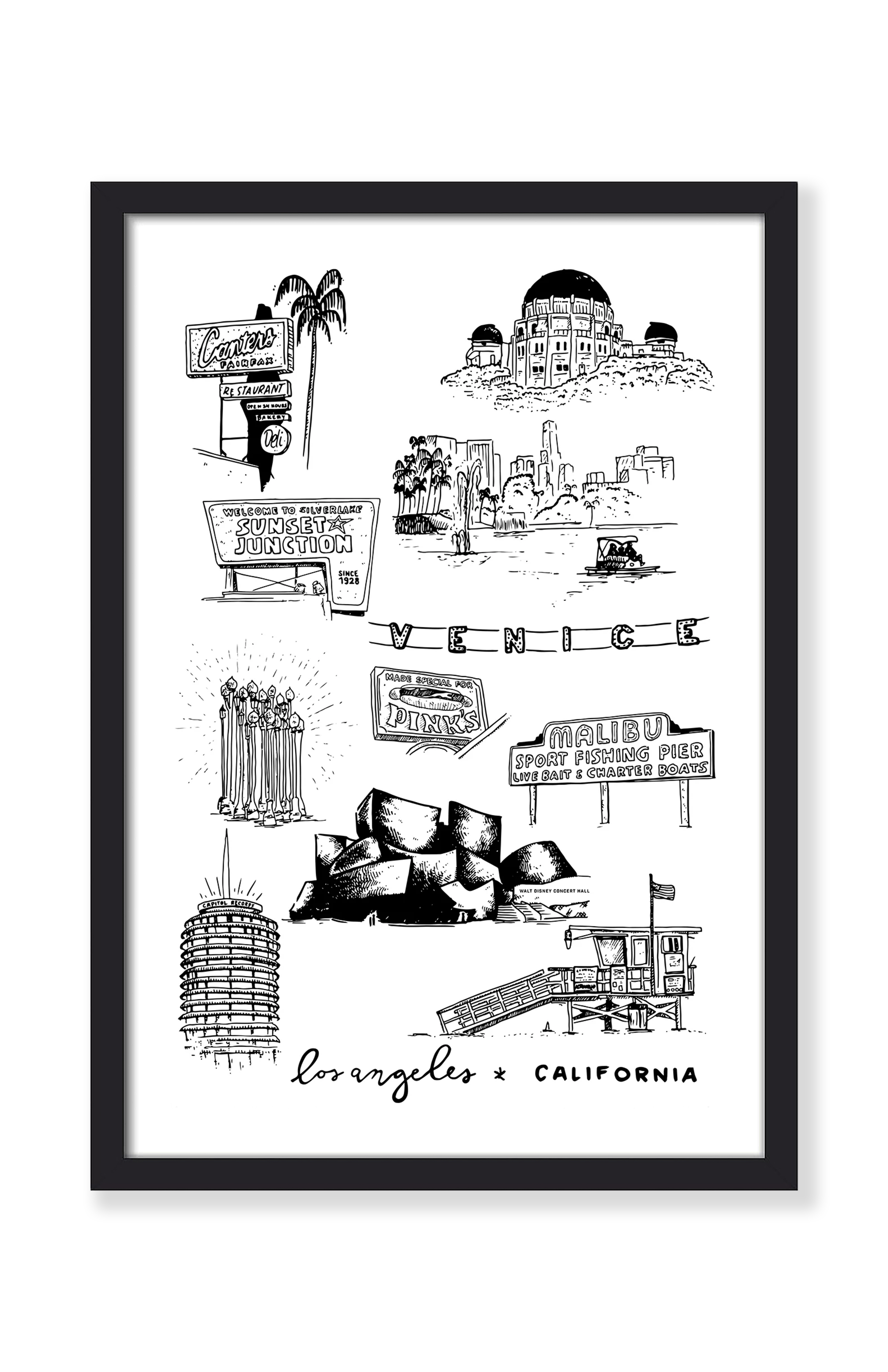 LOS ANGELES ICONS PRINT