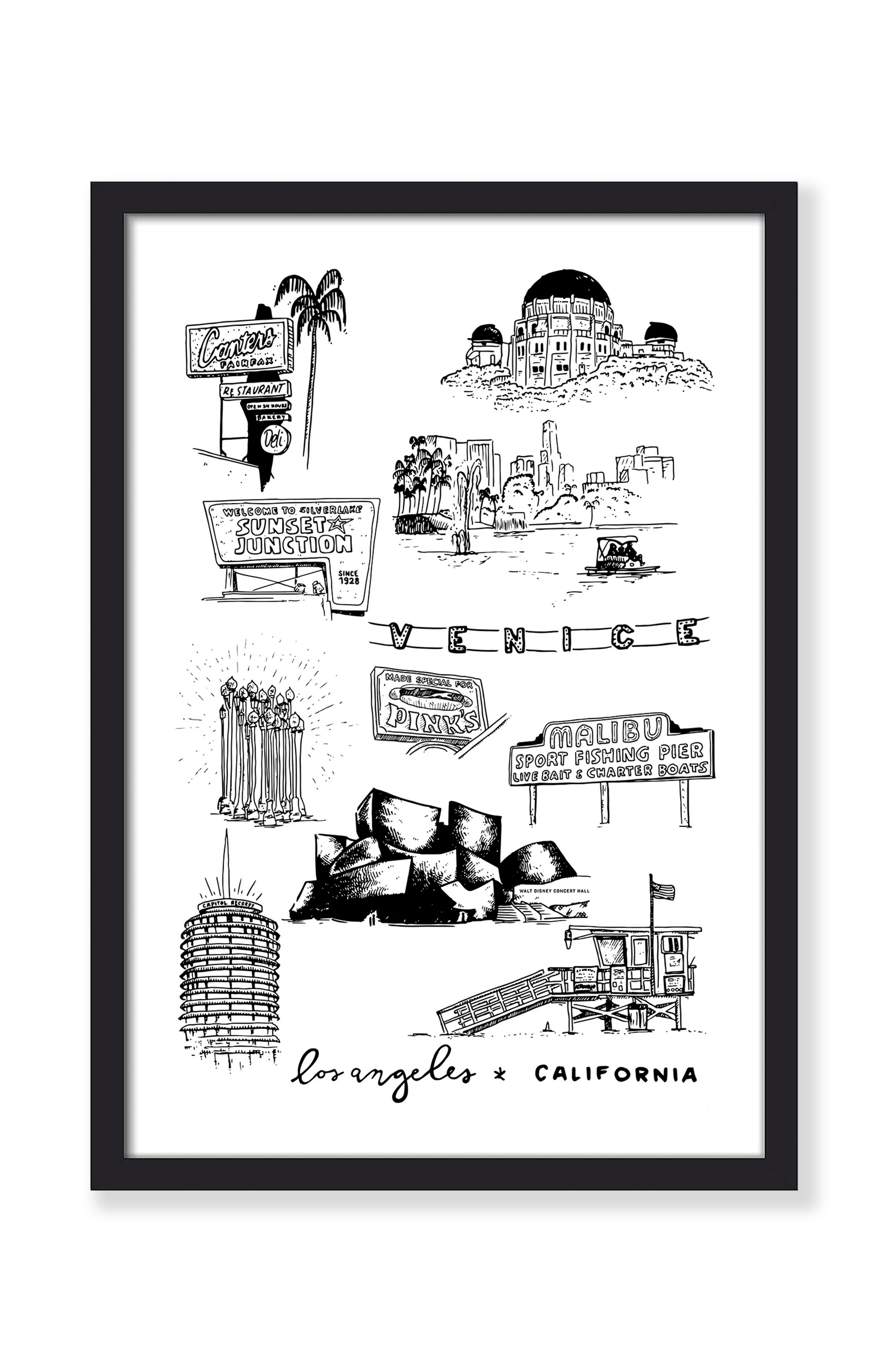 LOS ANGELES ICONS PRINT