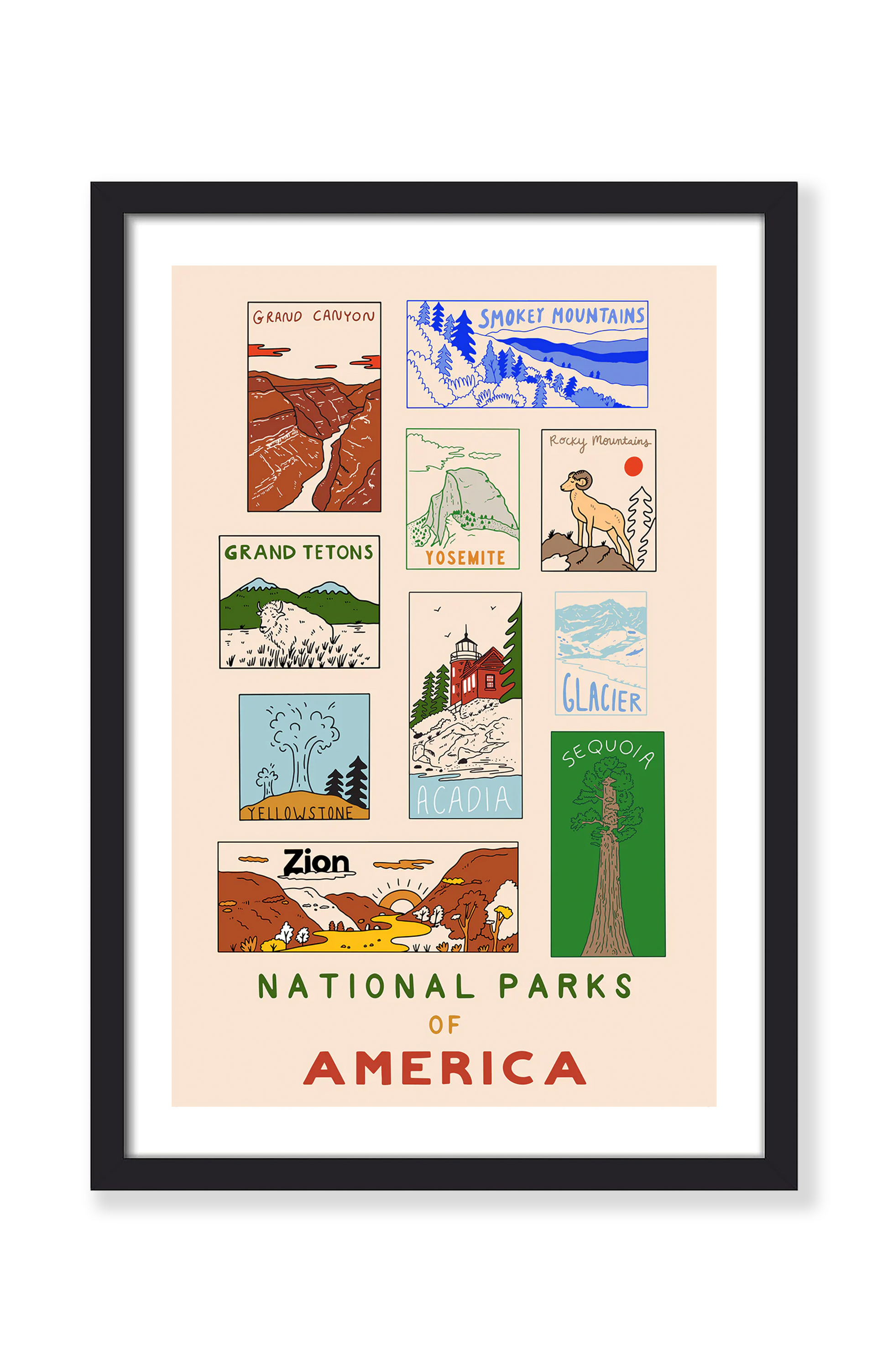 NATIONAL PARKS OF AMERICA PRINT