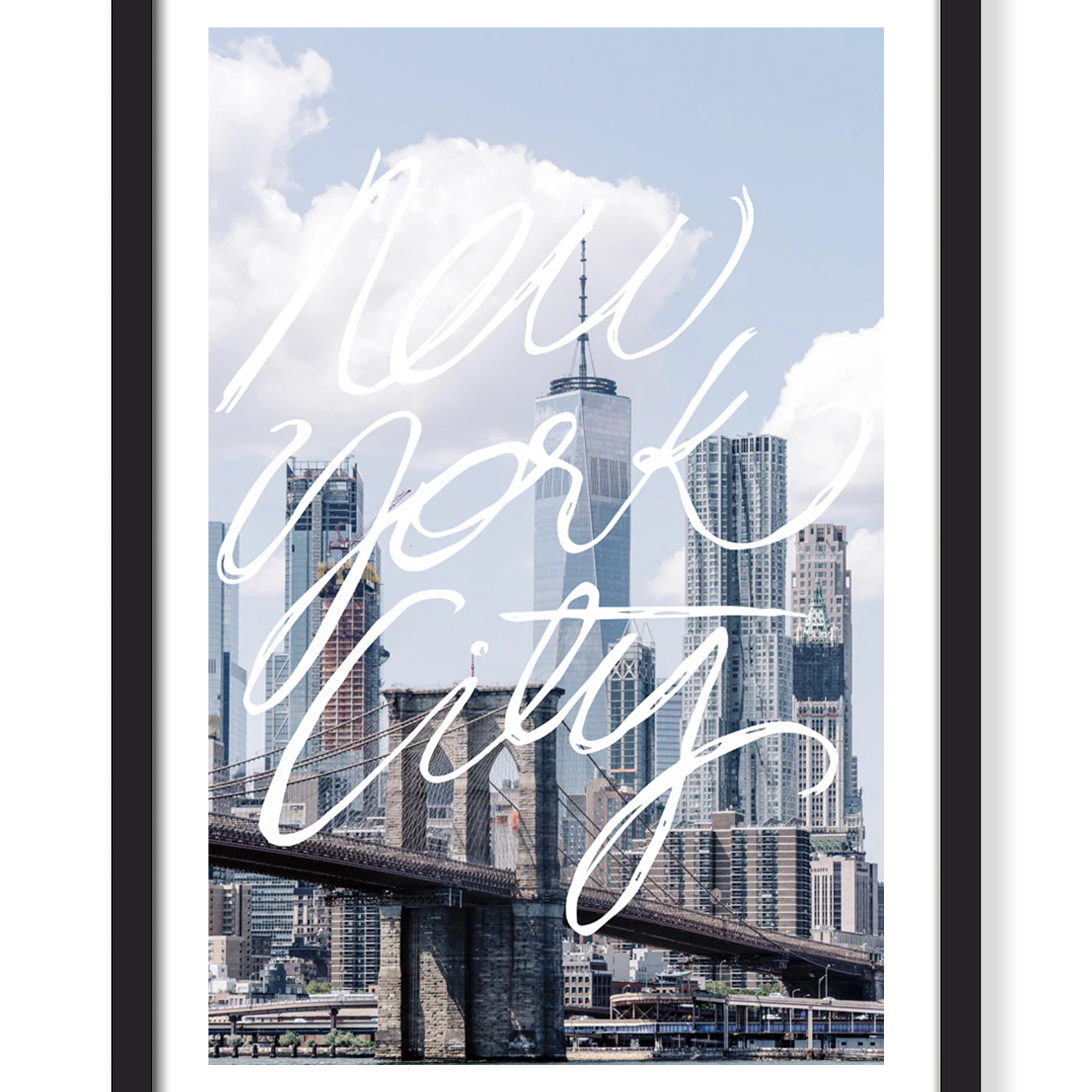 NEW YORK CITY SKYLINE TYPOGRAPHY PRINT