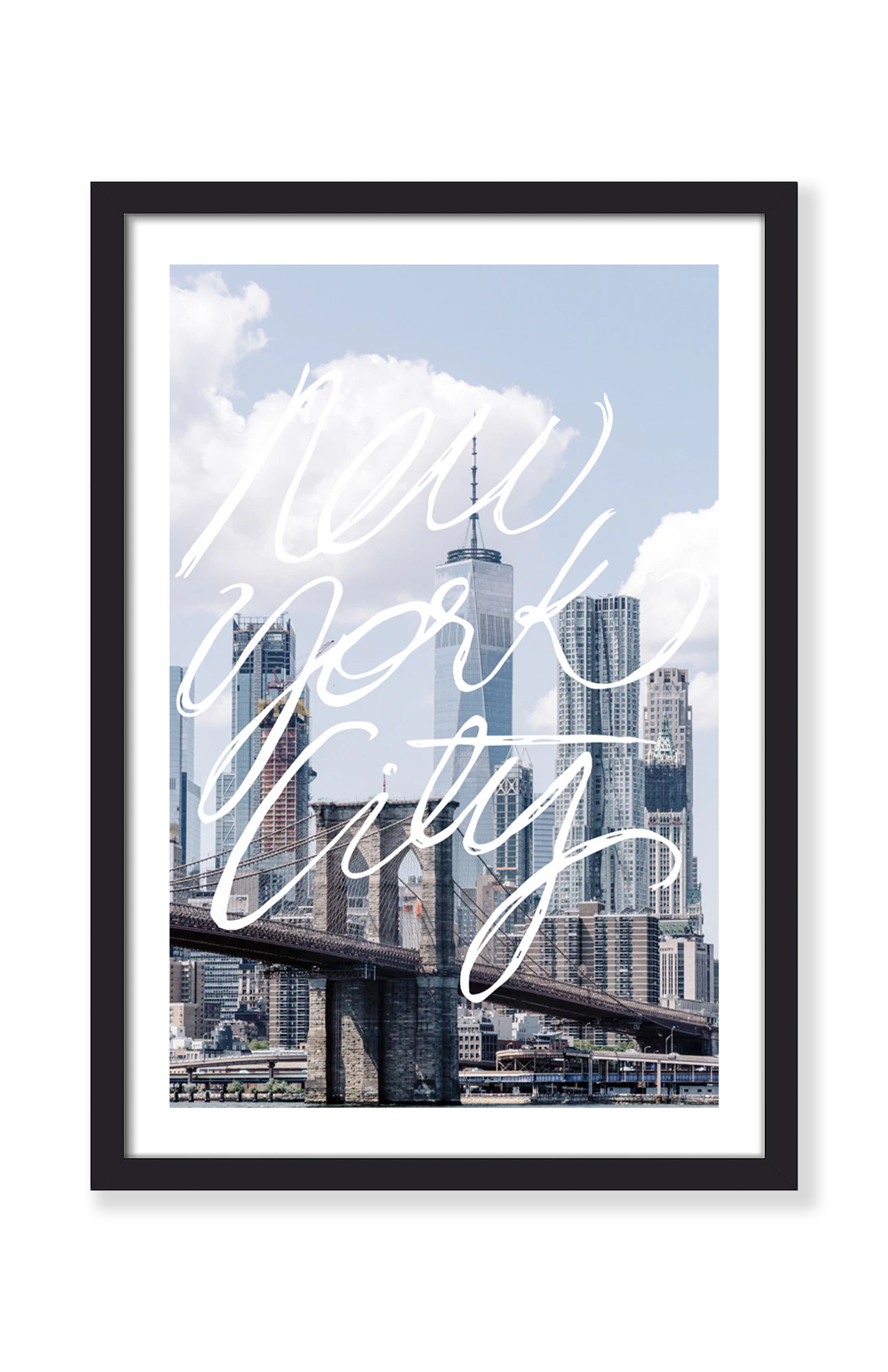 NEW YORK CITY SKYLINE TYPOGRAPHY PRINT