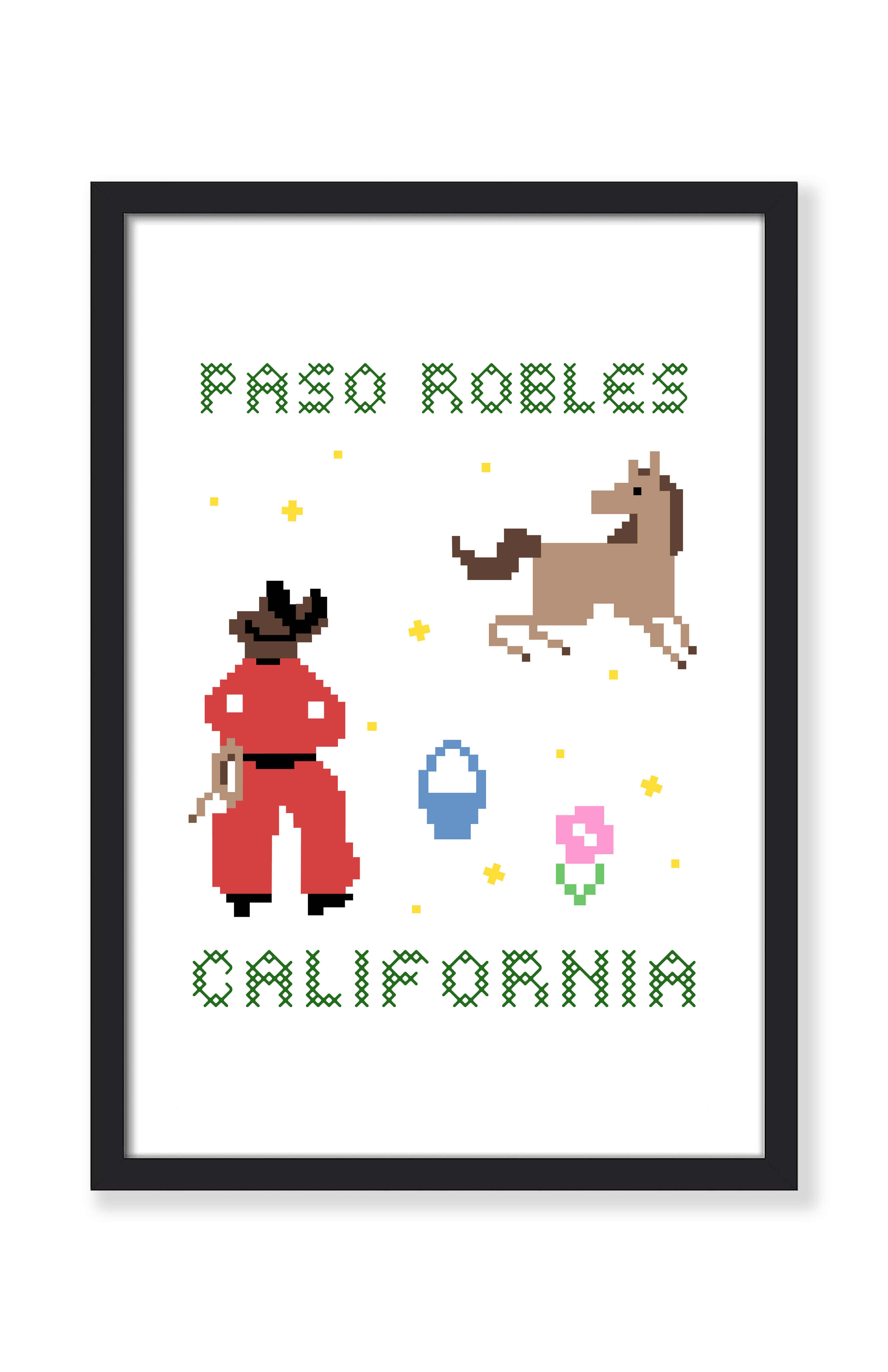 CROSS STITCH COWBOY PRINT