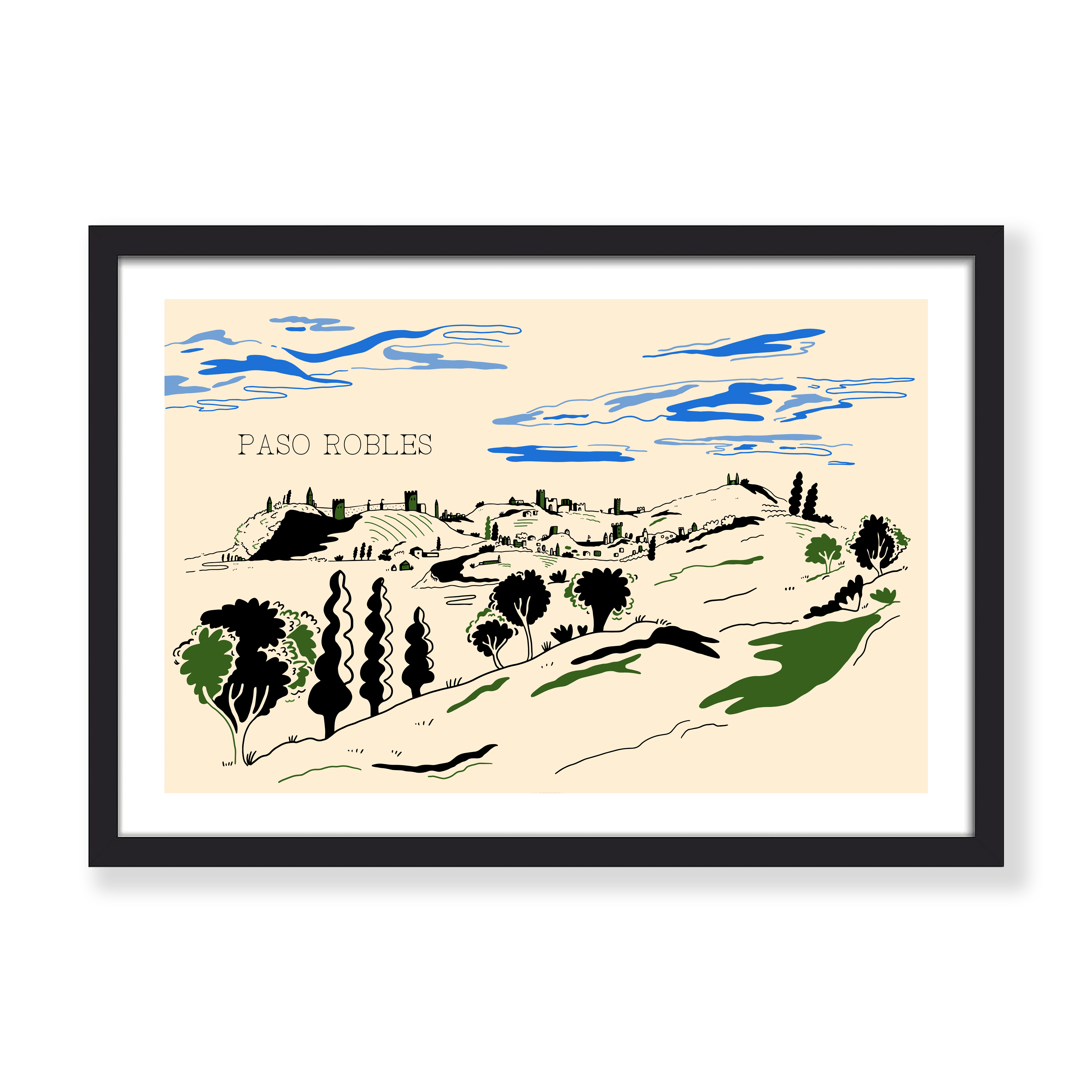 THE PASO ROBLES HILLS PRINT