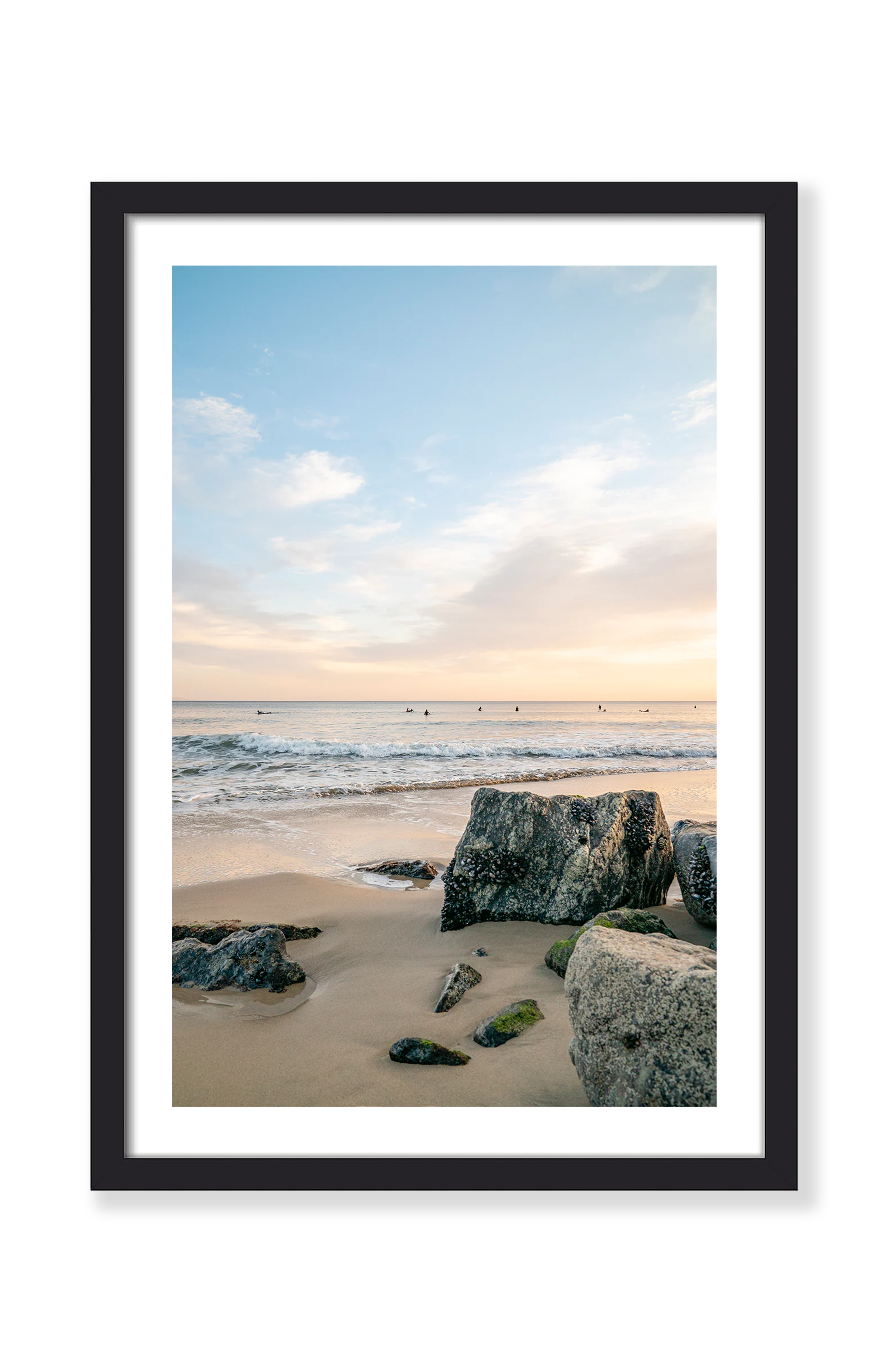 SURFERS AT RINCON BEACH PRINT