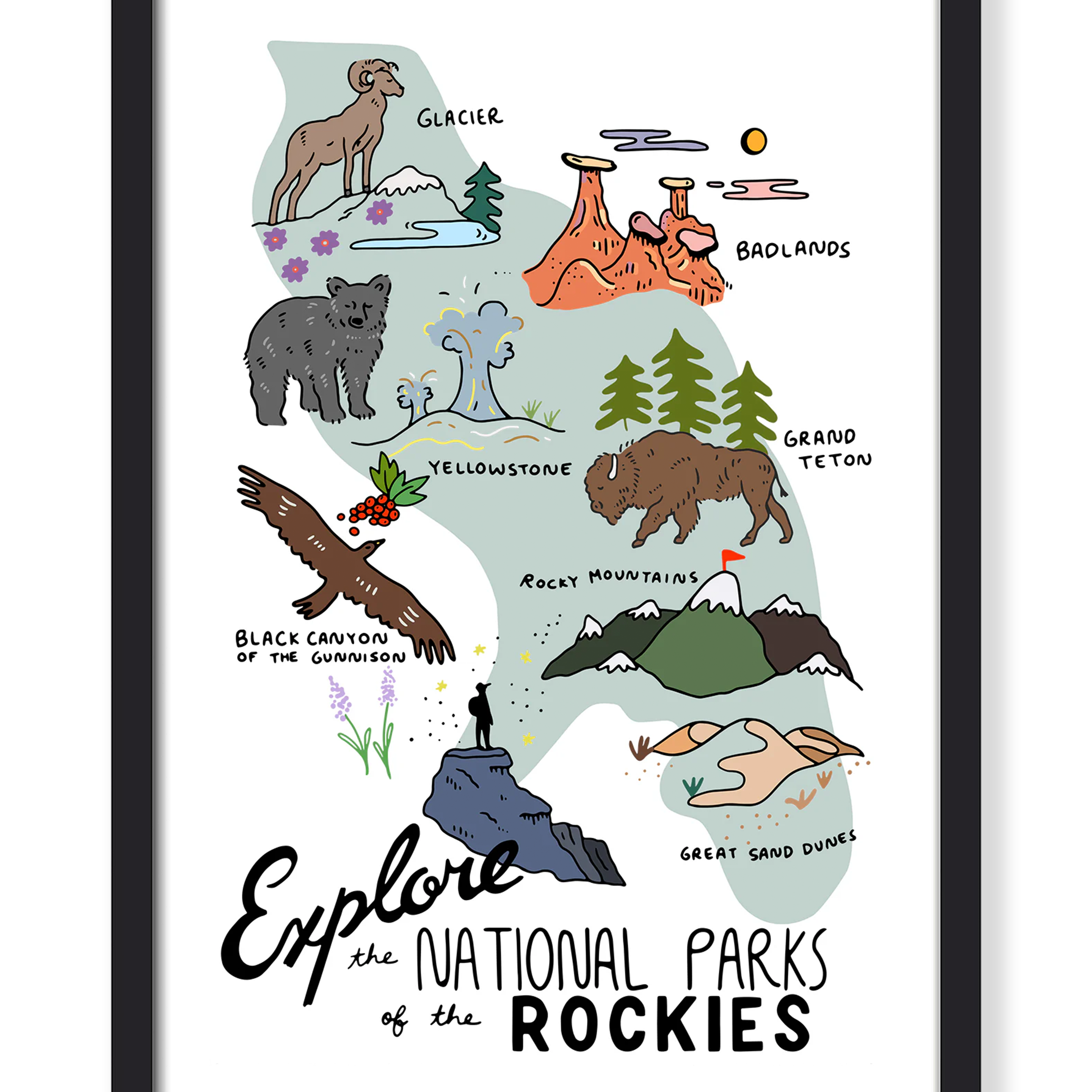 EXPLORE THE ROCKY MOUNTAINS PRINT