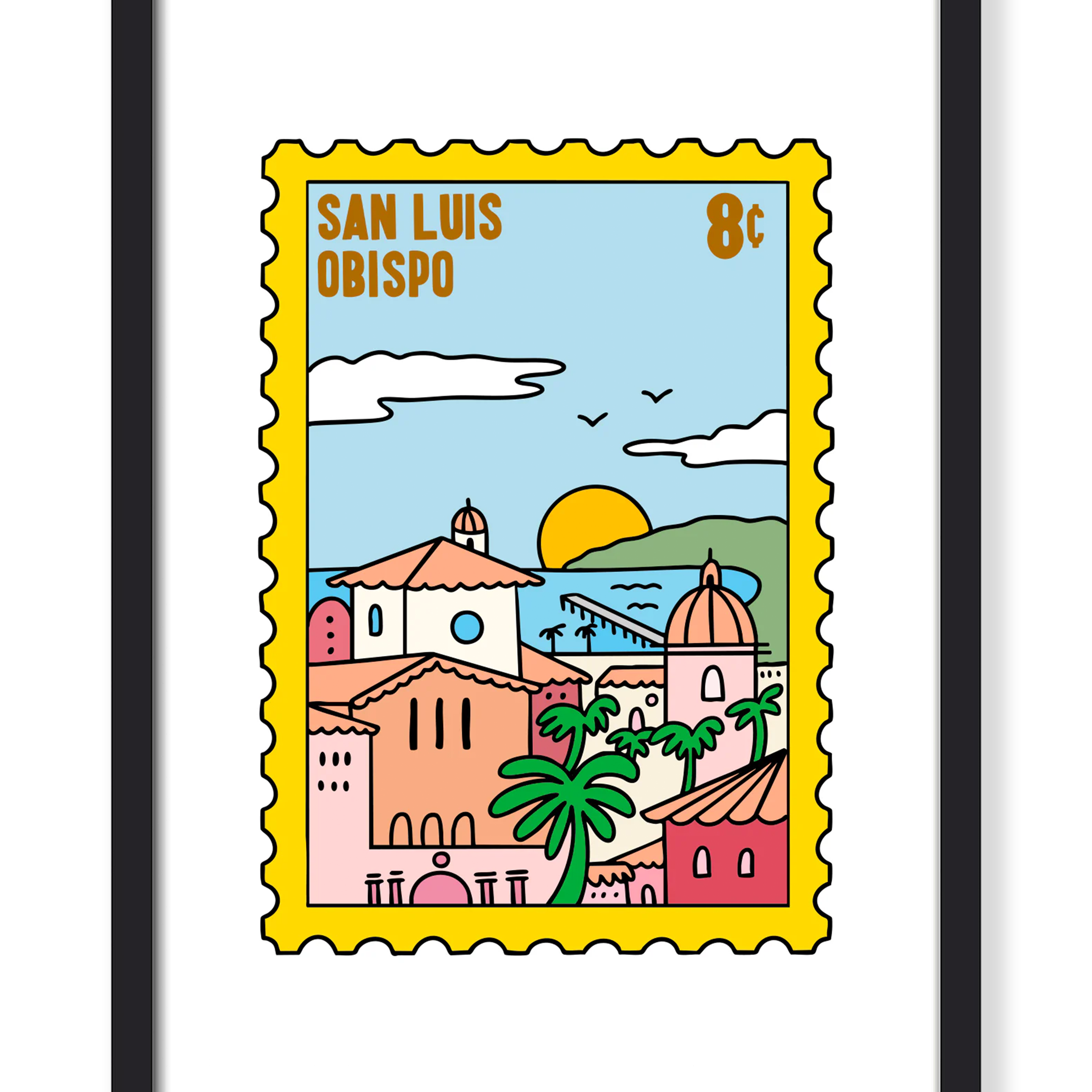 SAN LUIS OBISPO CITY STAMP PRINT