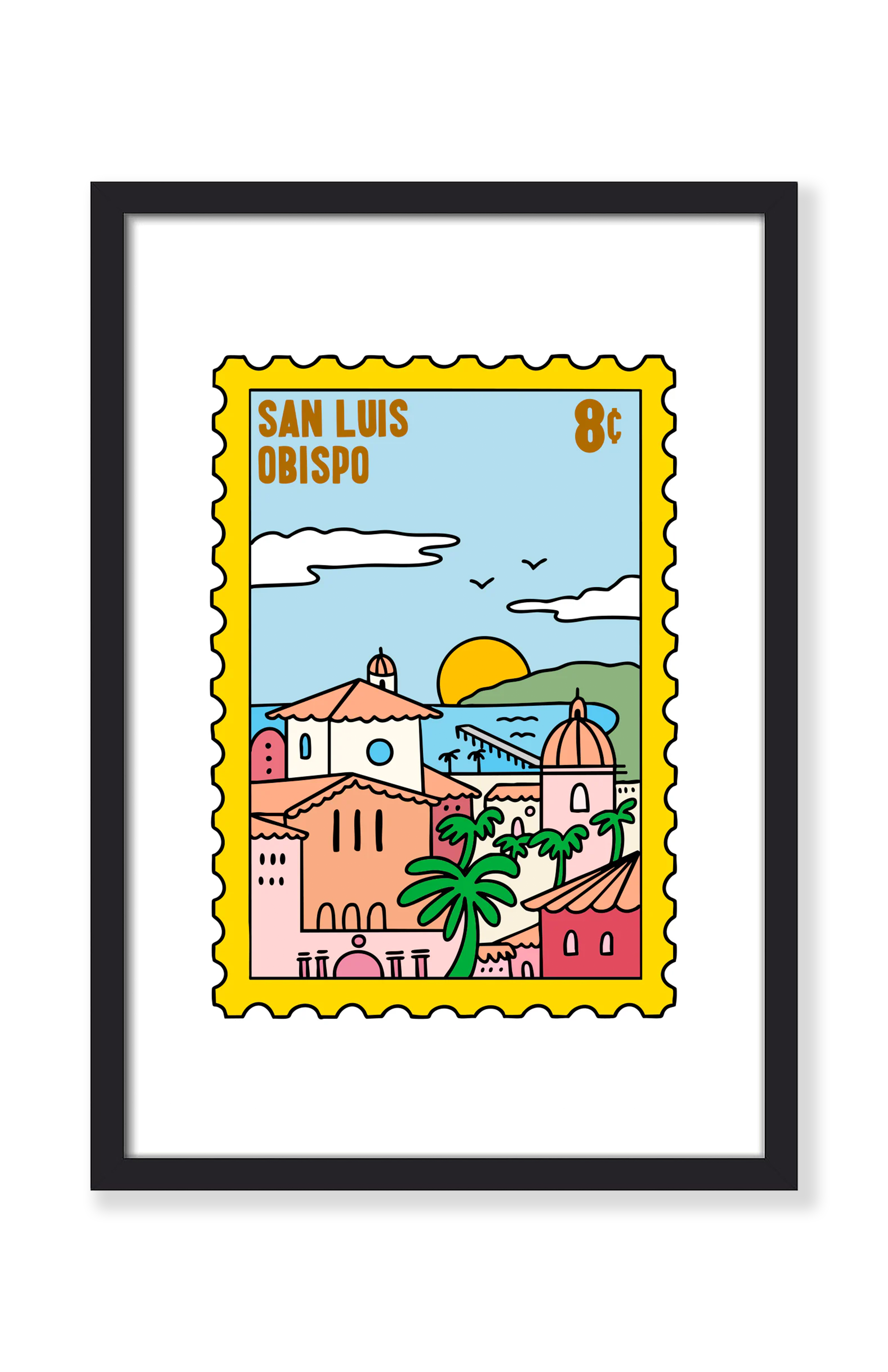 SAN LUIS OBISPO CITY STAMP PRINT