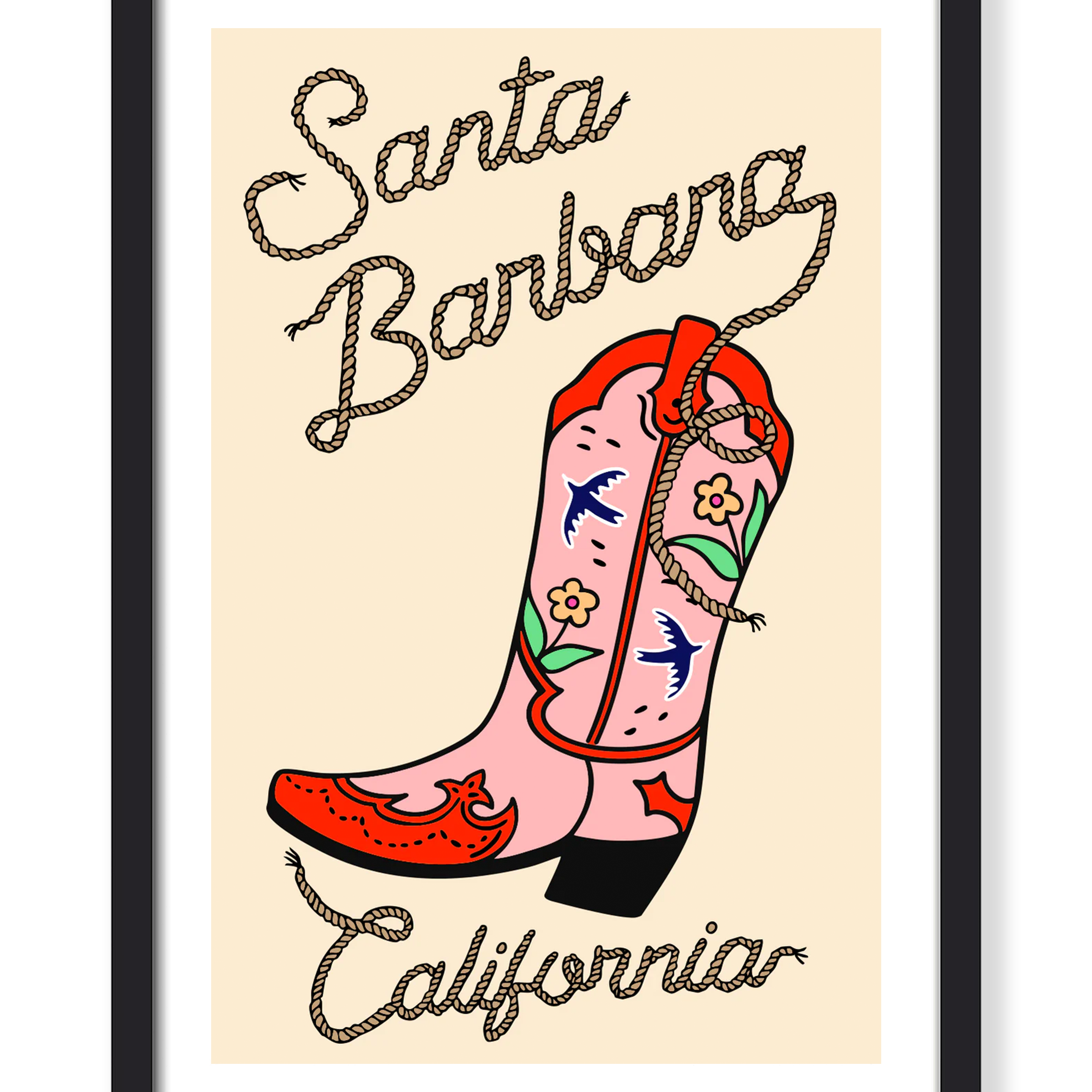 SANTA BARBARA COWGIRL PRINT