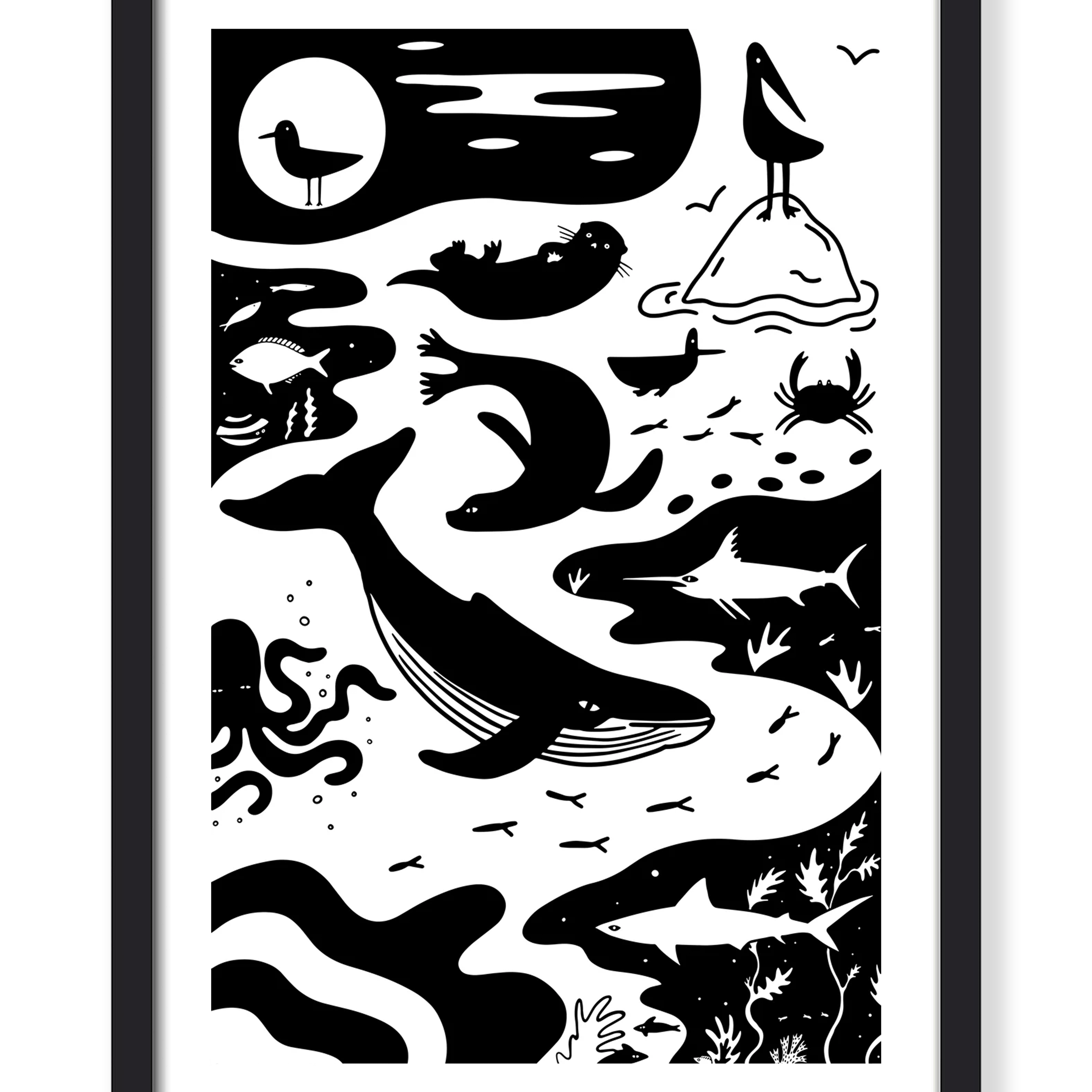 CALIFORNIA SEA LIFE PRINT