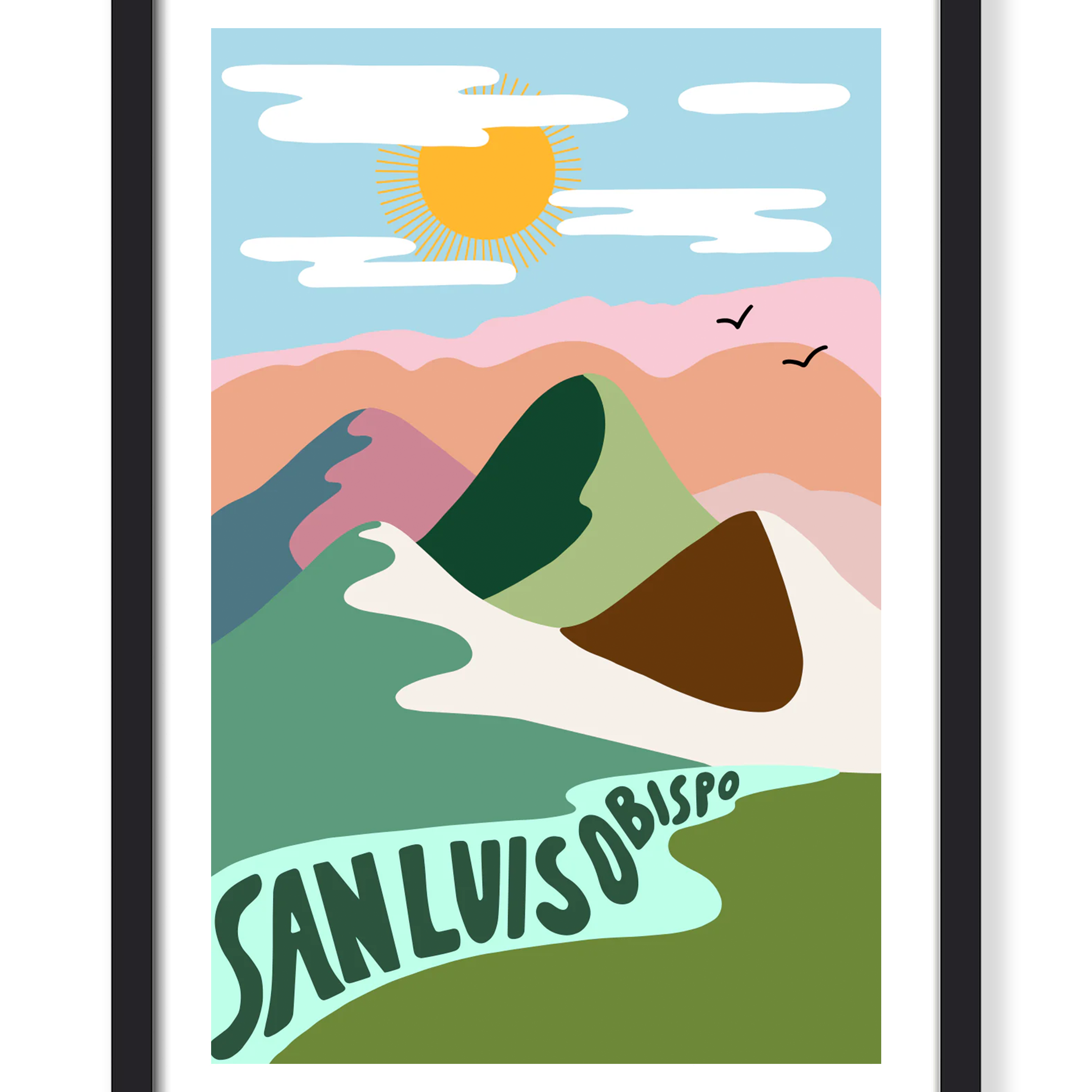 SUNSET OVER SAN LUIS OBISPO PRINT