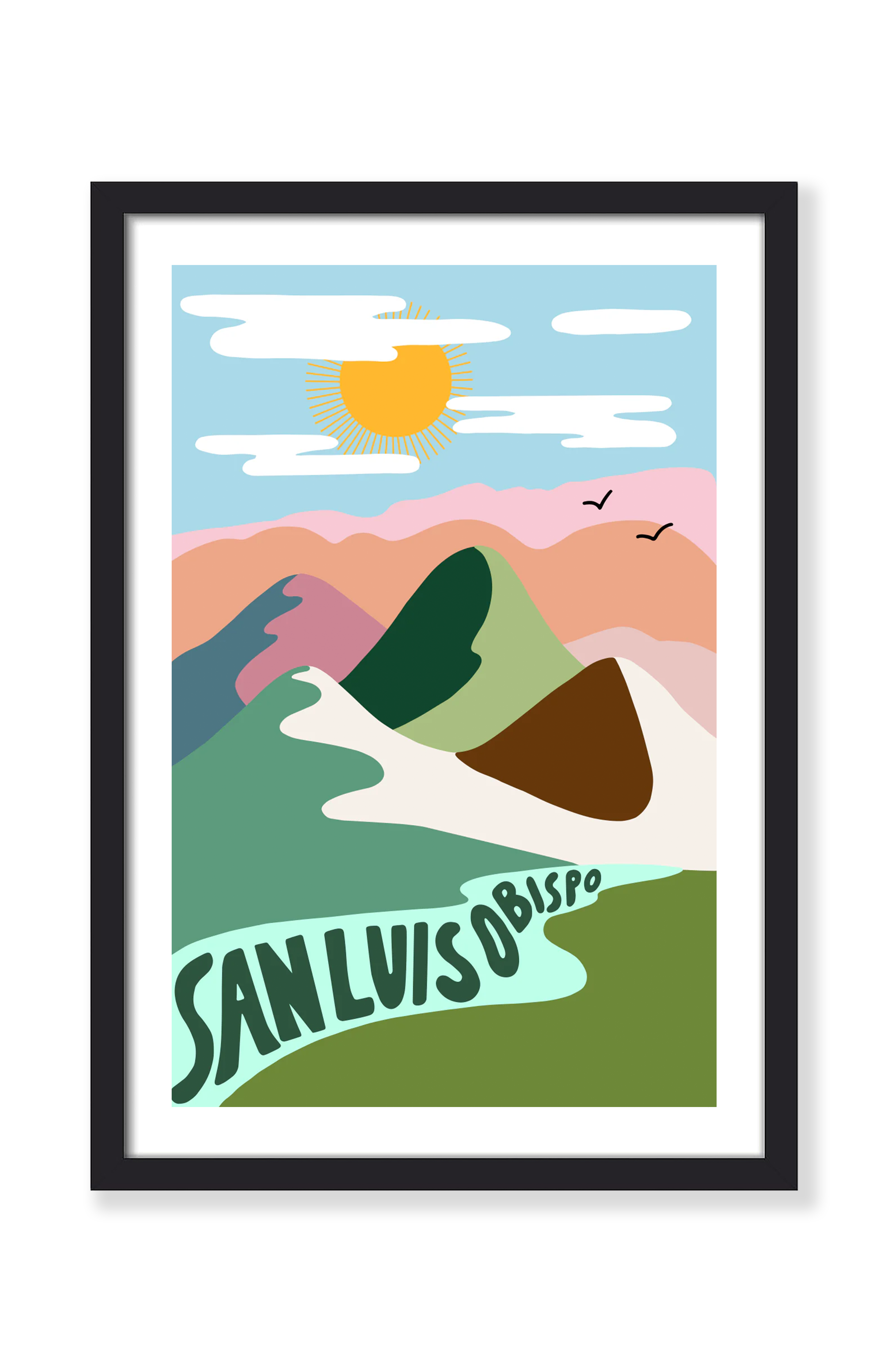 SUNSET OVER SAN LUIS OBISPO PRINT