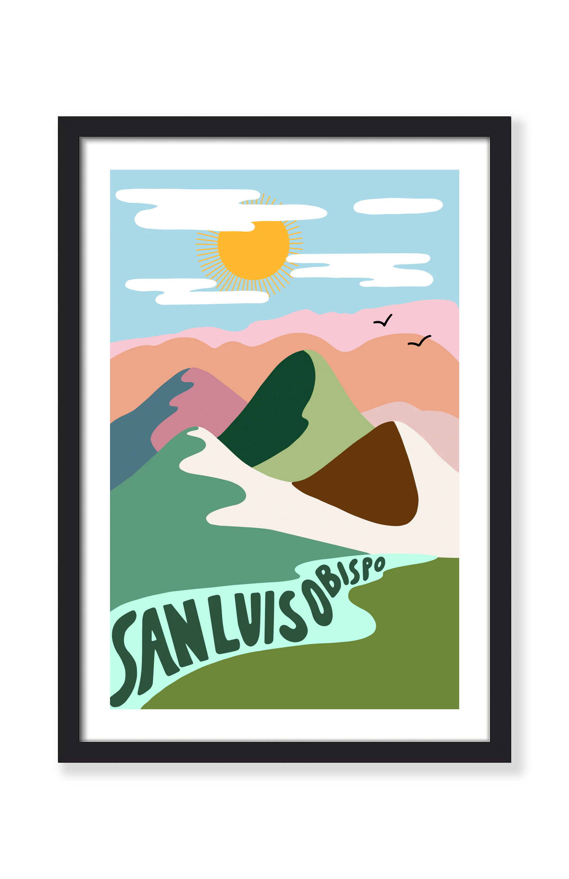 SUNSET OVER SAN LUIS OBISPO PRINT