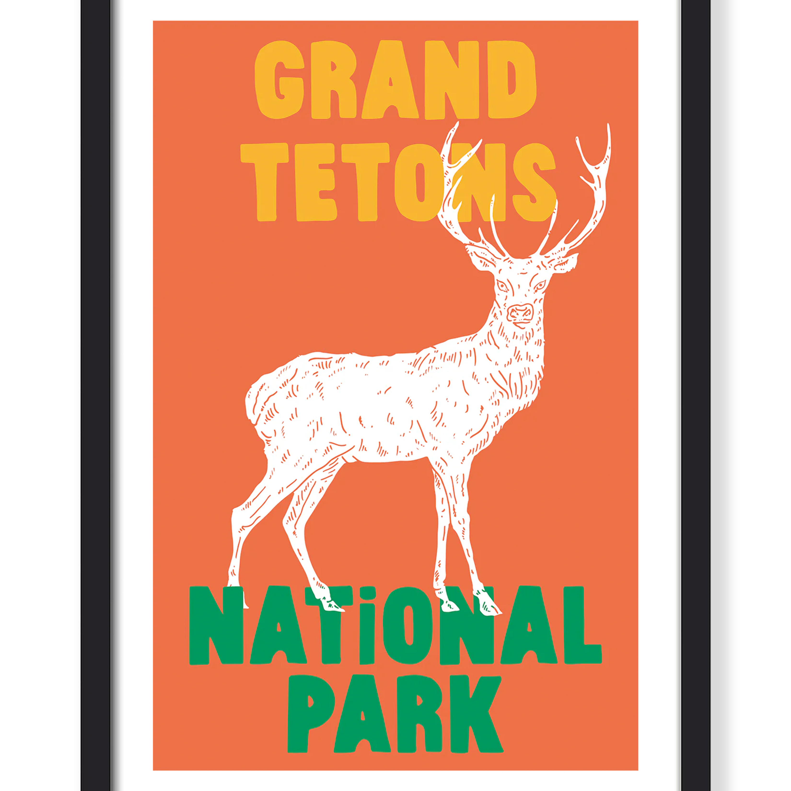 TETONS' ELK PRINT