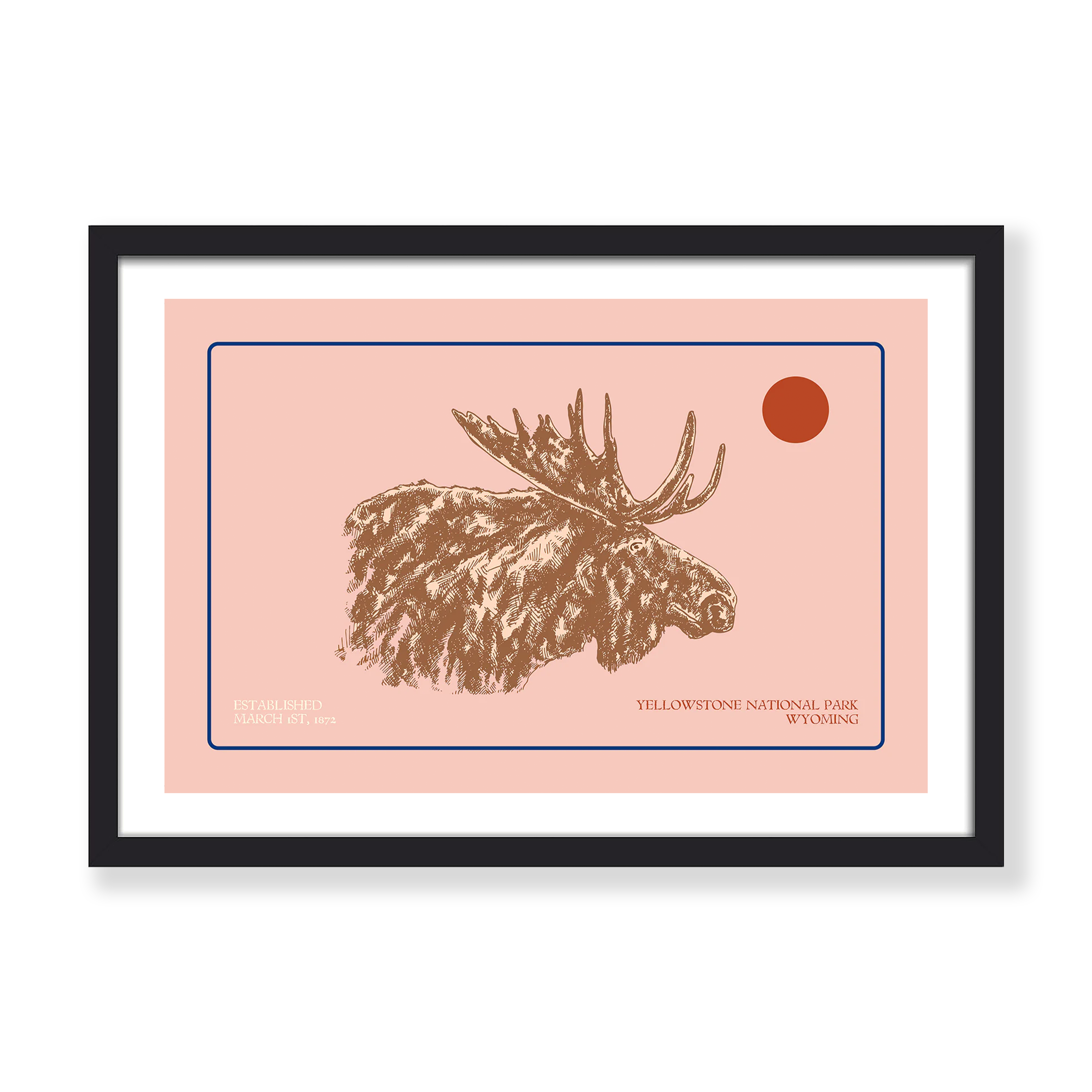 YELLOWSTONE MOOSE PRINT