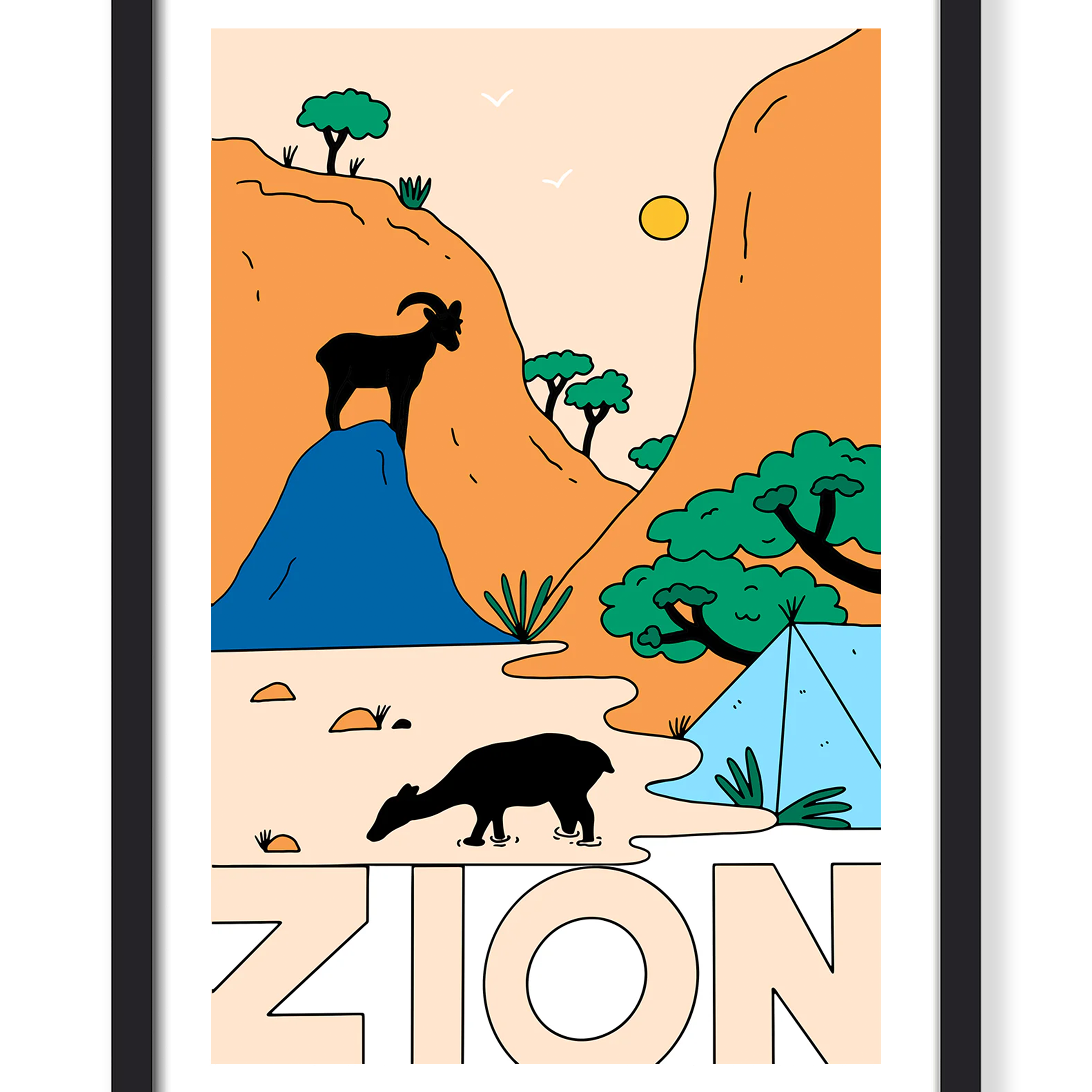 ZION NATIONAL PARK PRINT