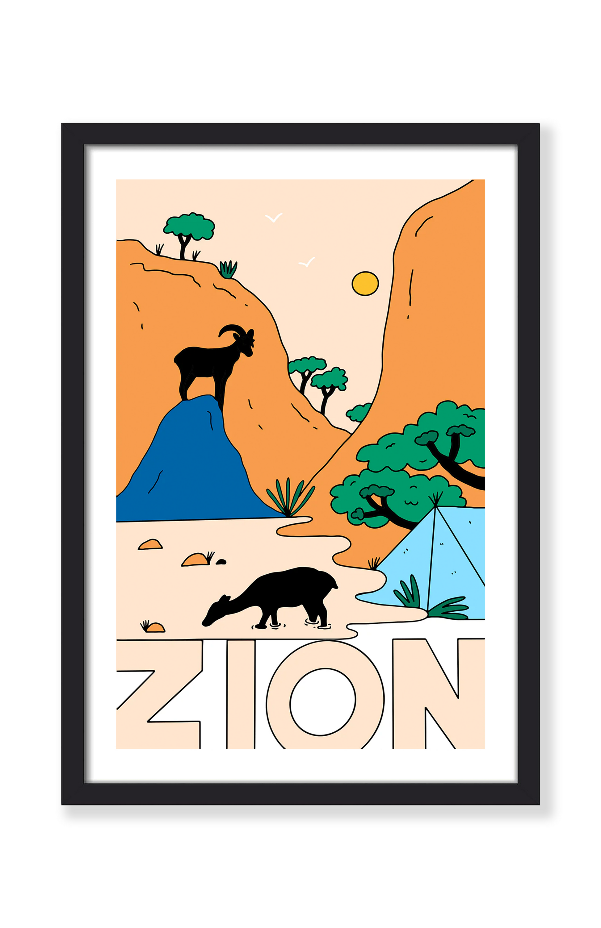 ZION NATIONAL PARK PRINT