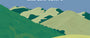 A stylized illustration of rolling green hills with the text 'SAN LUIS OBISPO' across the top.