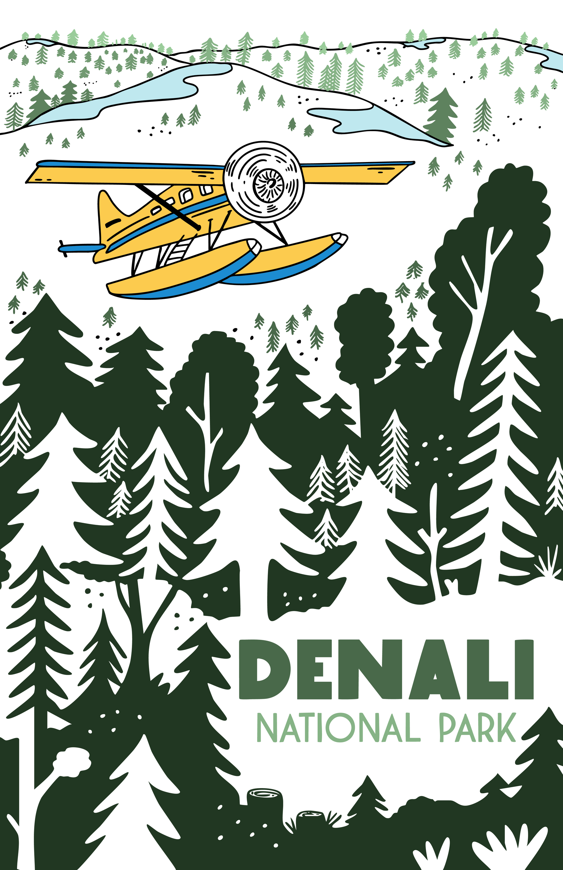DENALI MOUNTAIN NATIONAL PARK PRINT