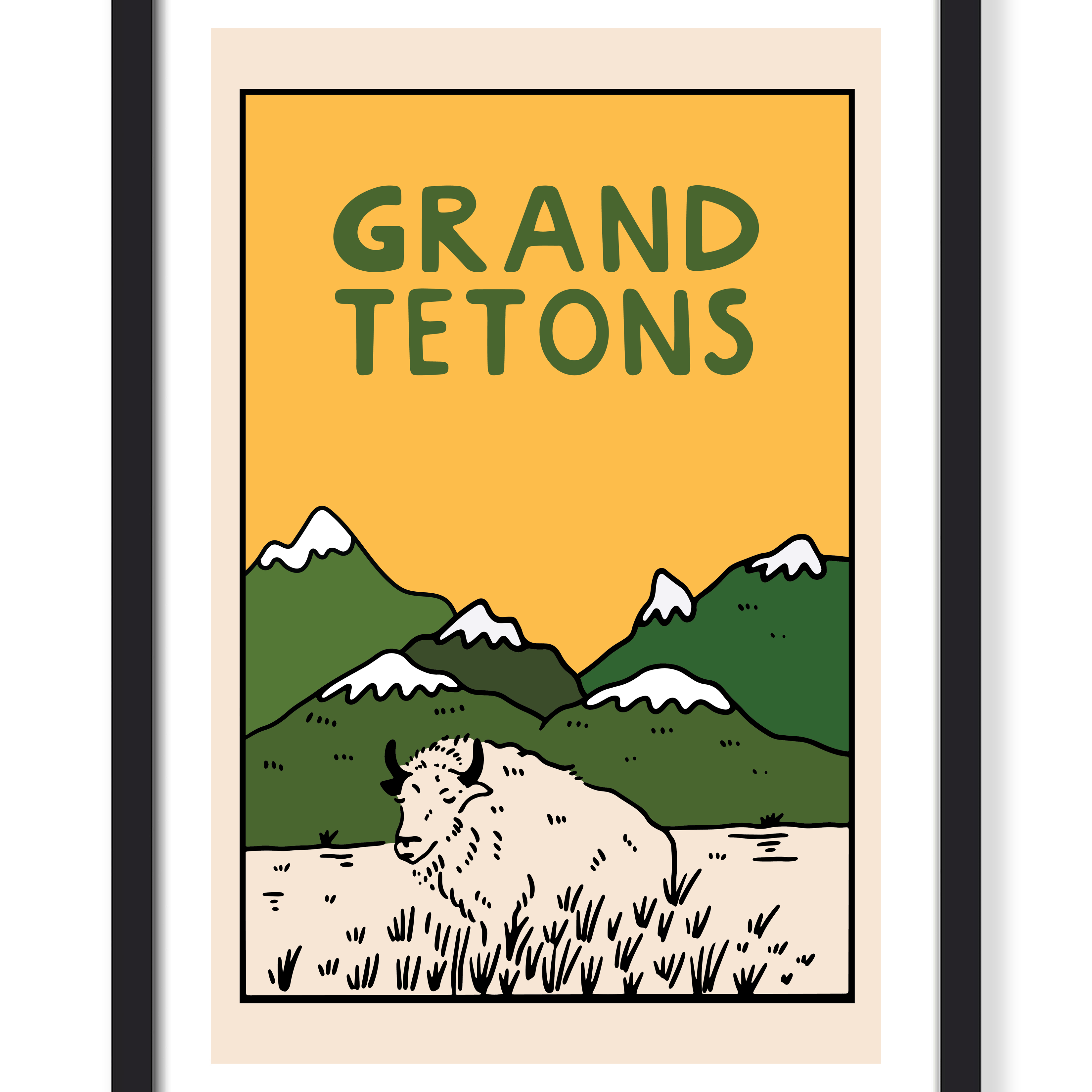 GRAND TETONS SHEEP NATIONAL PARK PRINT