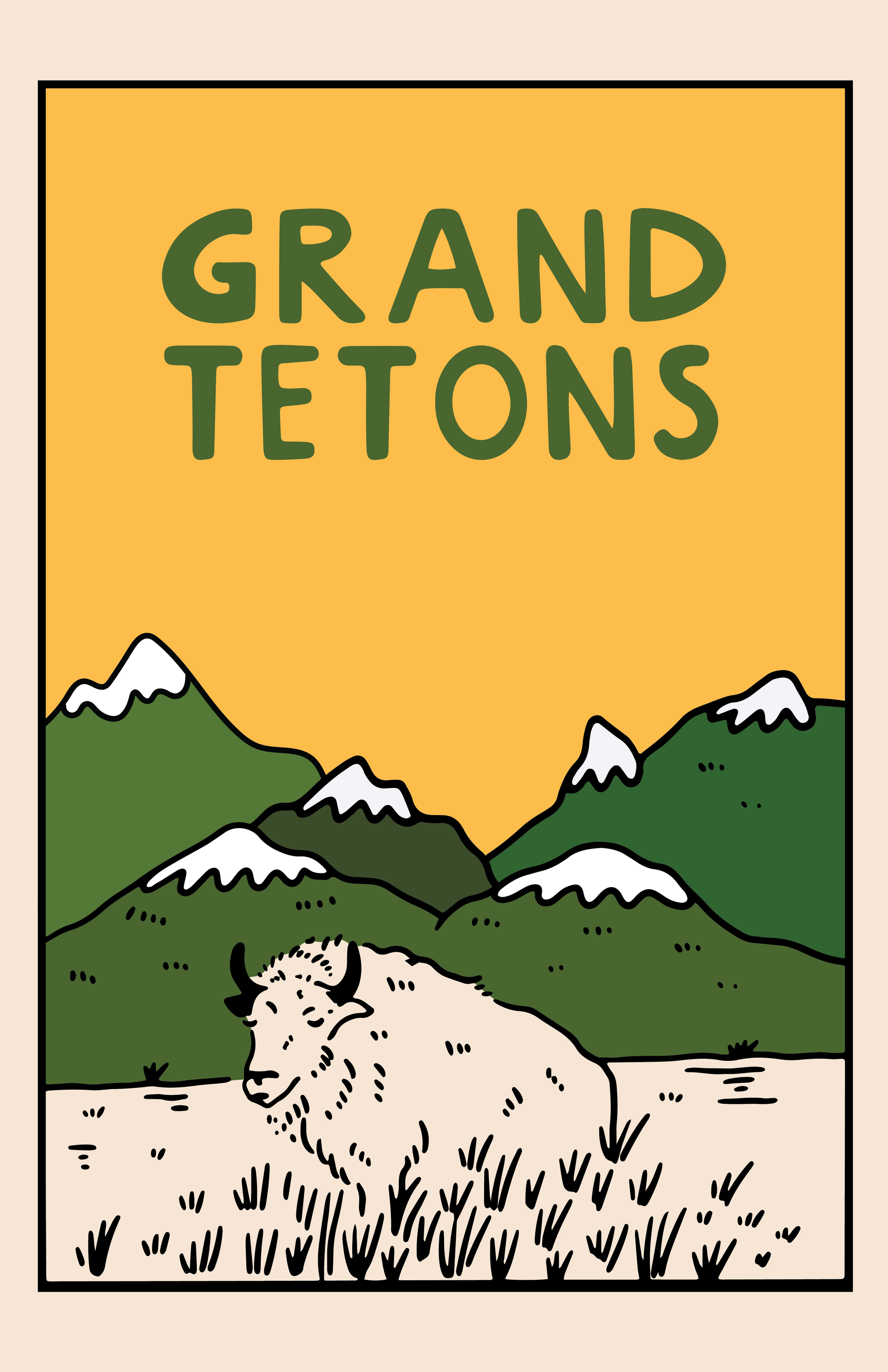 GRAND TETONS SHEEP NATIONAL PARK PRINT