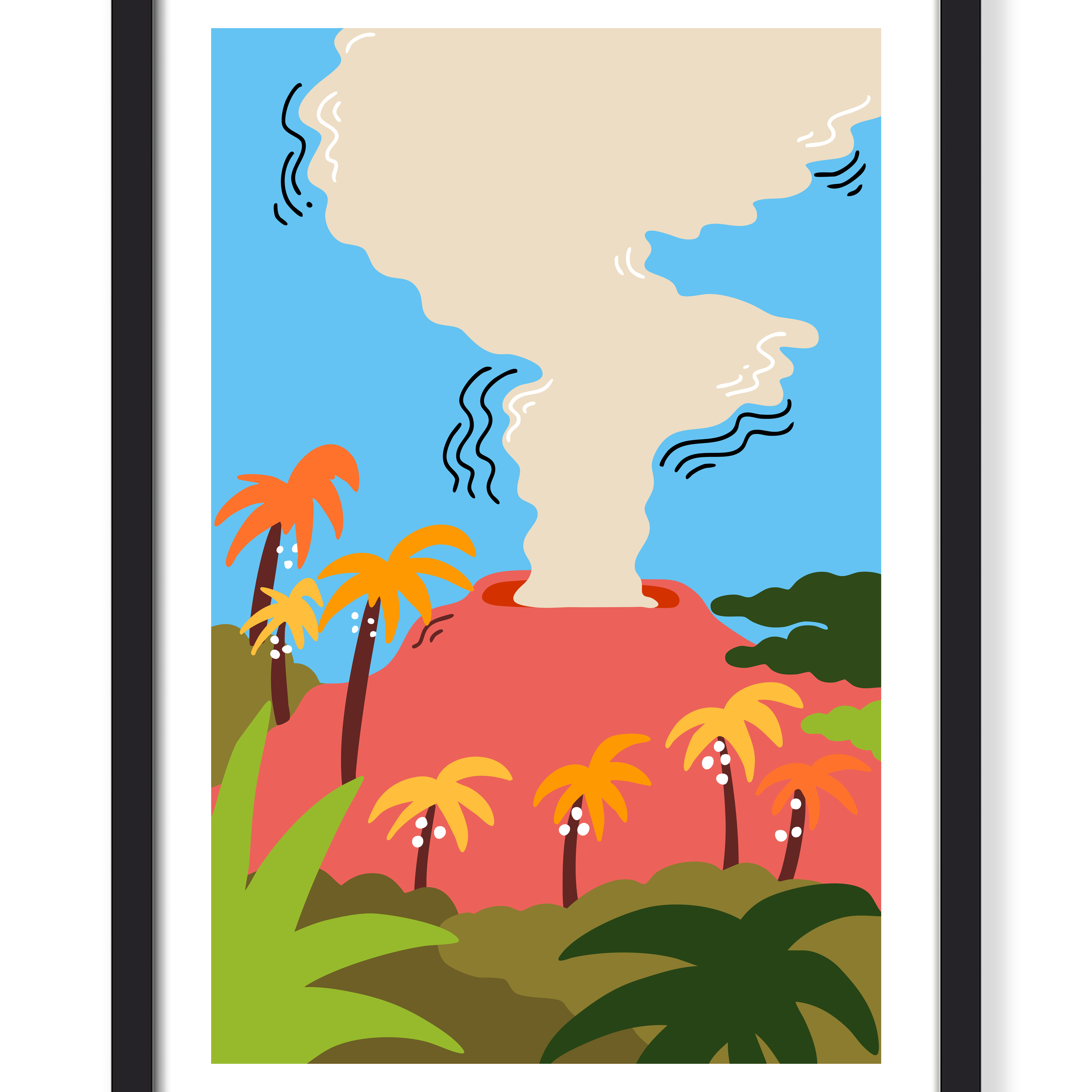 HAWAII VOLCANOES PRINT