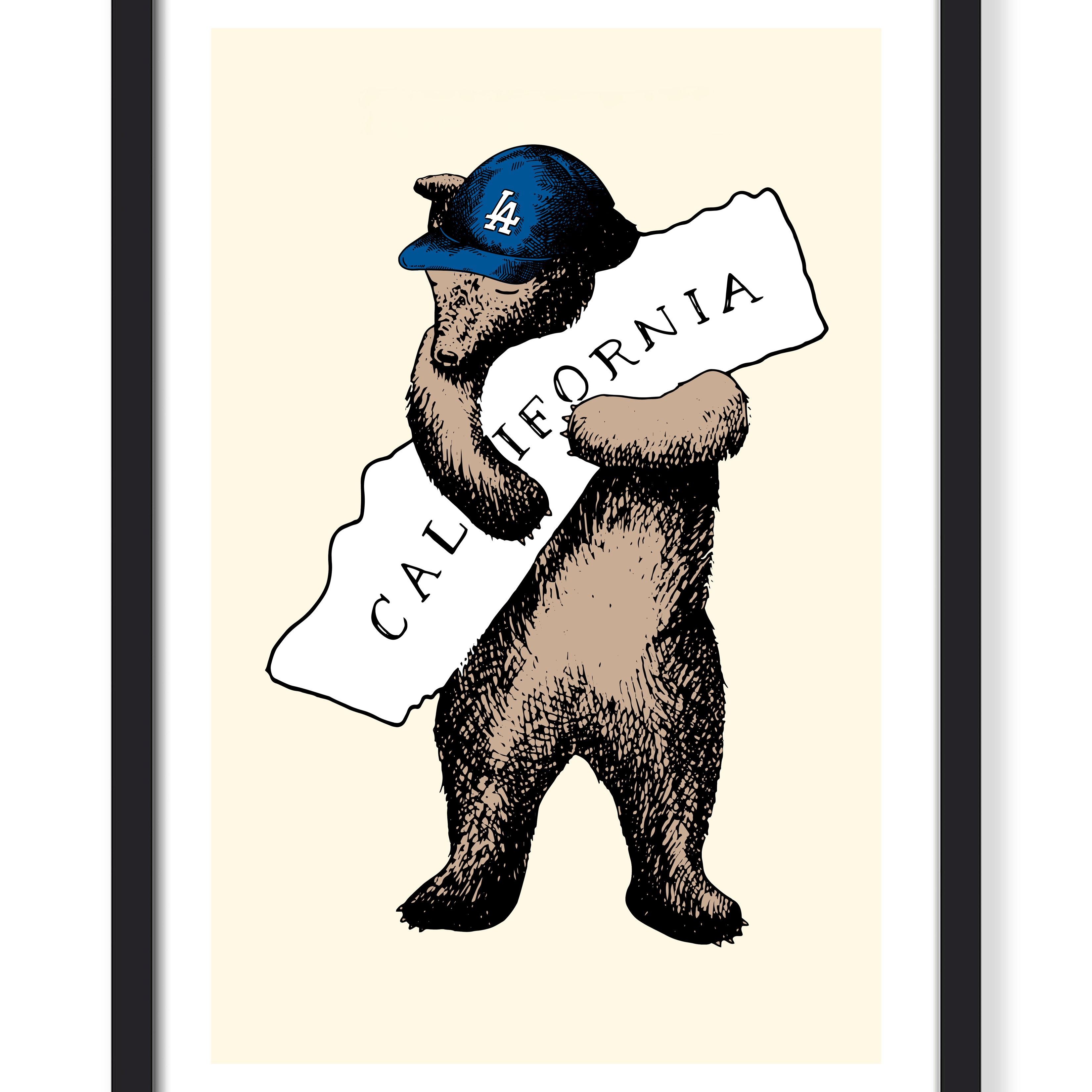I LOVE LA CALIFORNIA BEAR PRINT