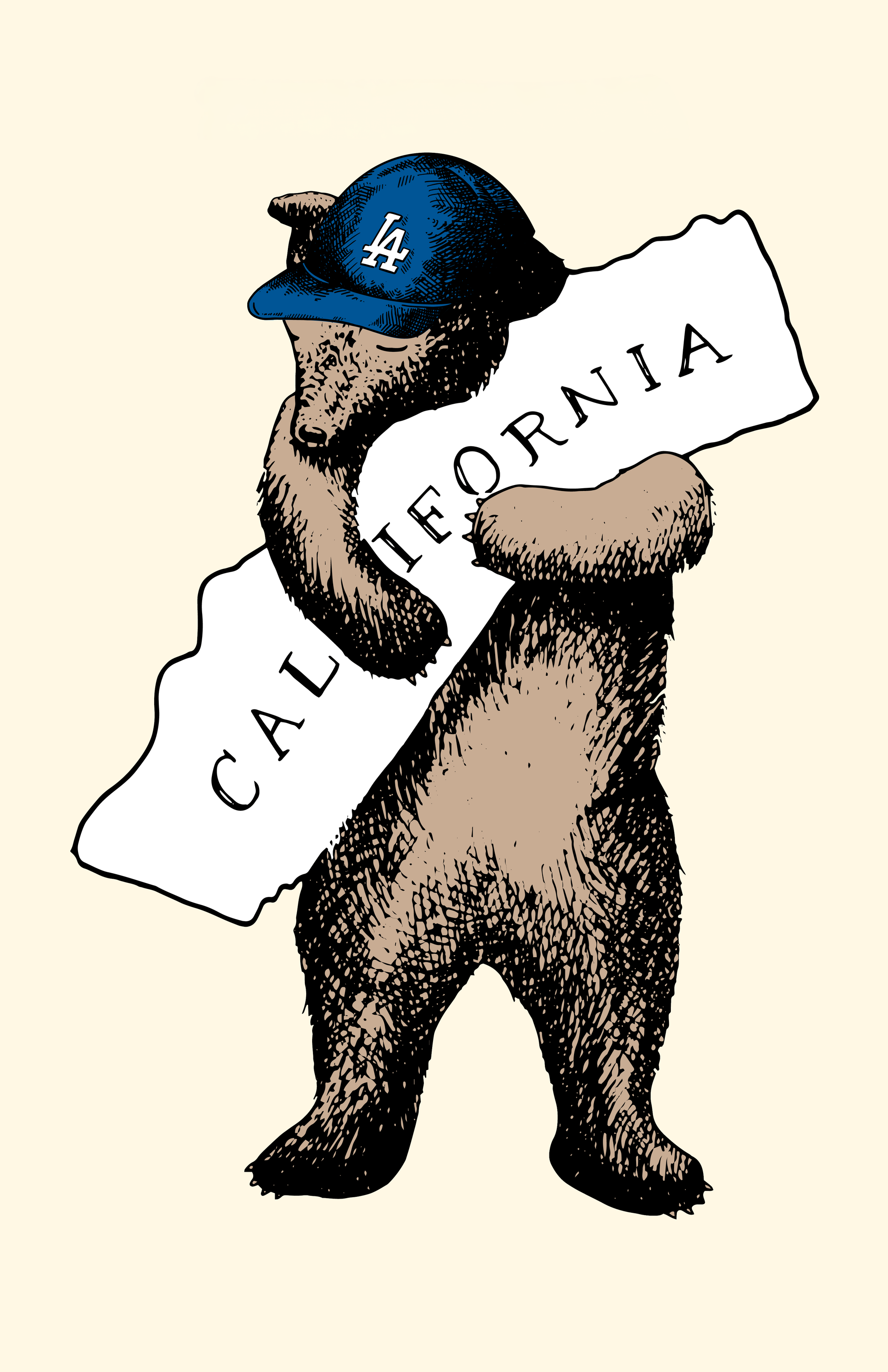 I LOVE LA CALIFORNIA BEAR PRINT