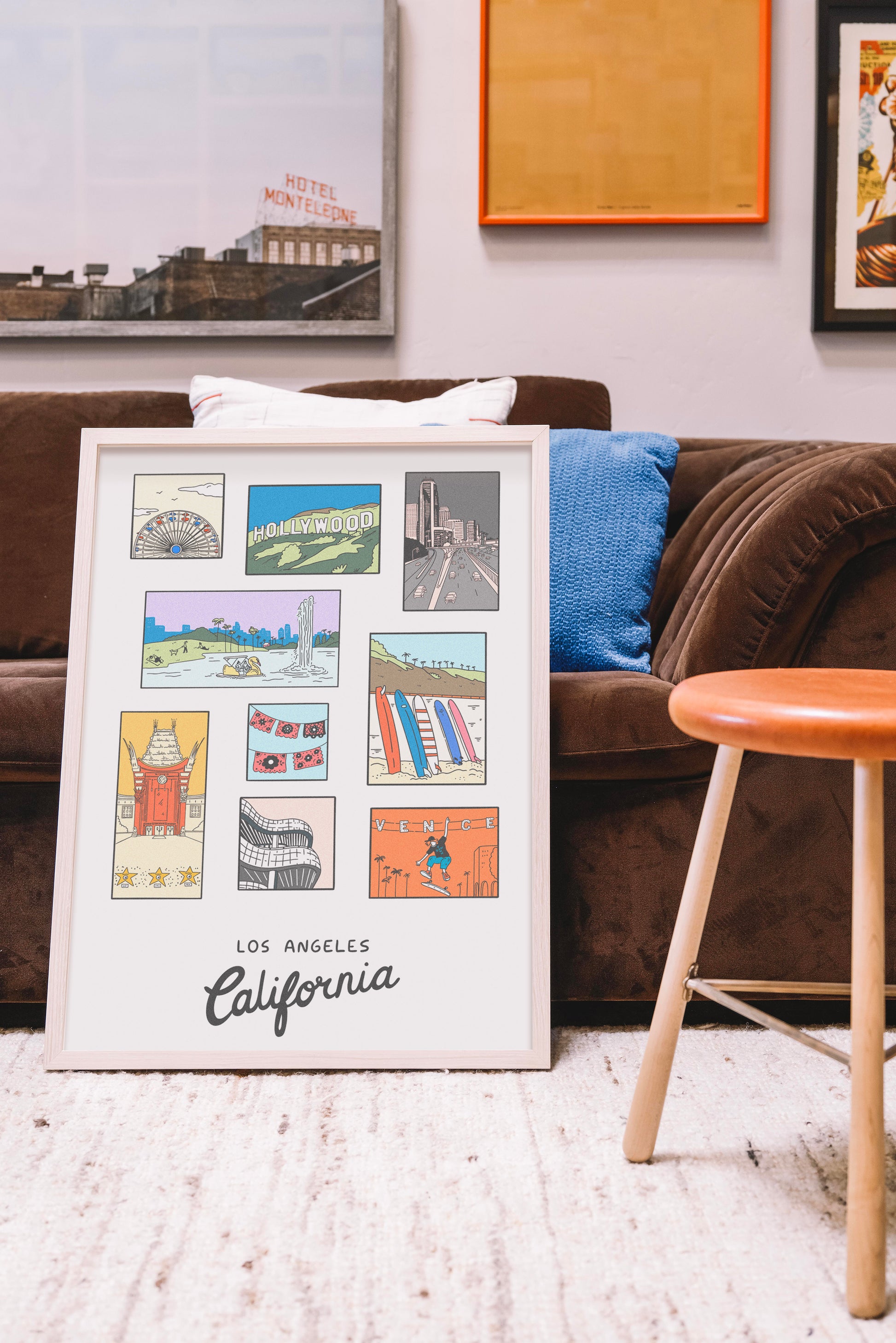 LOS ANGELES ICONS COLOR PRINT