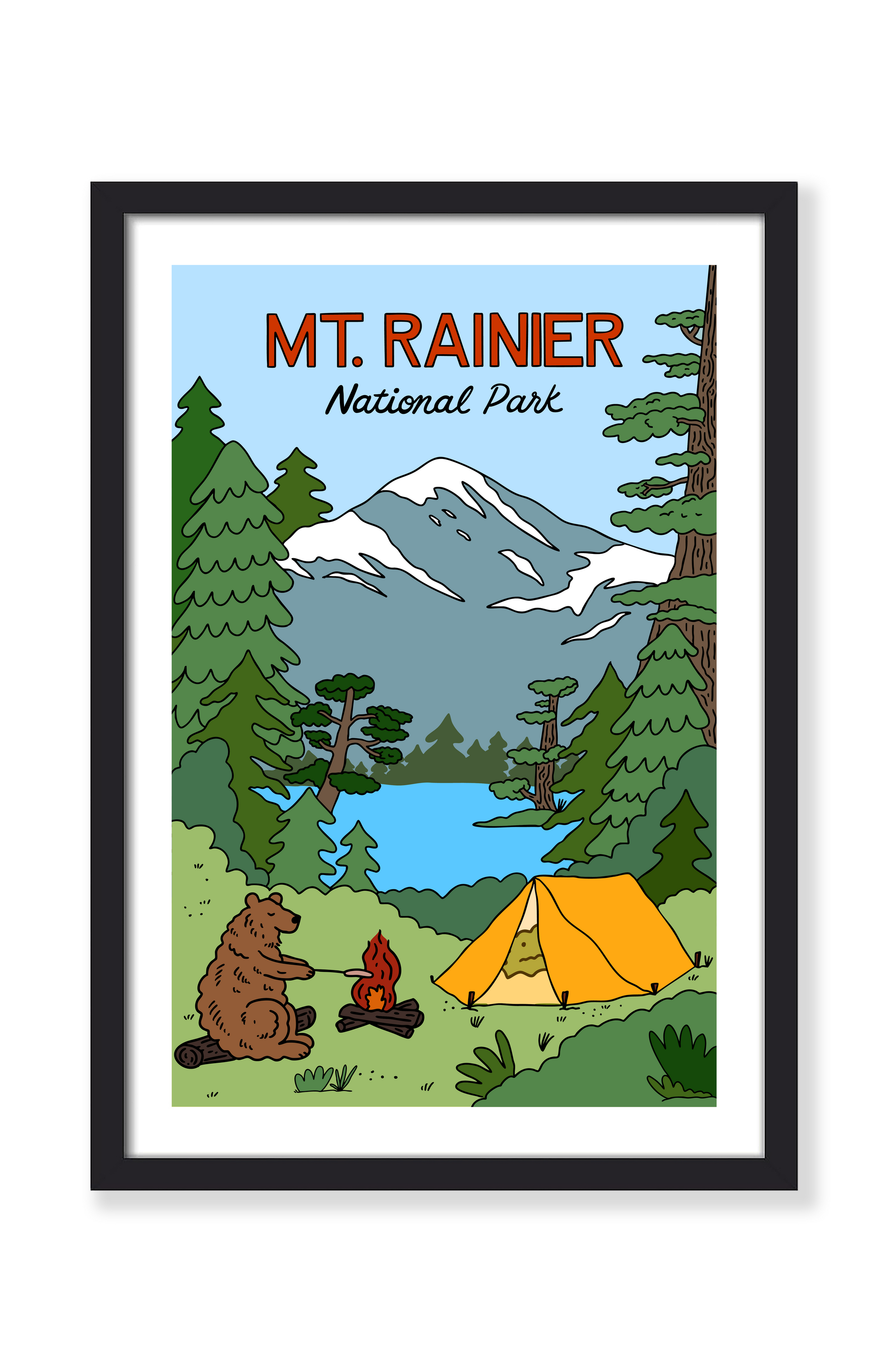 MT. RAINIER NATIONAL PARK PRINT