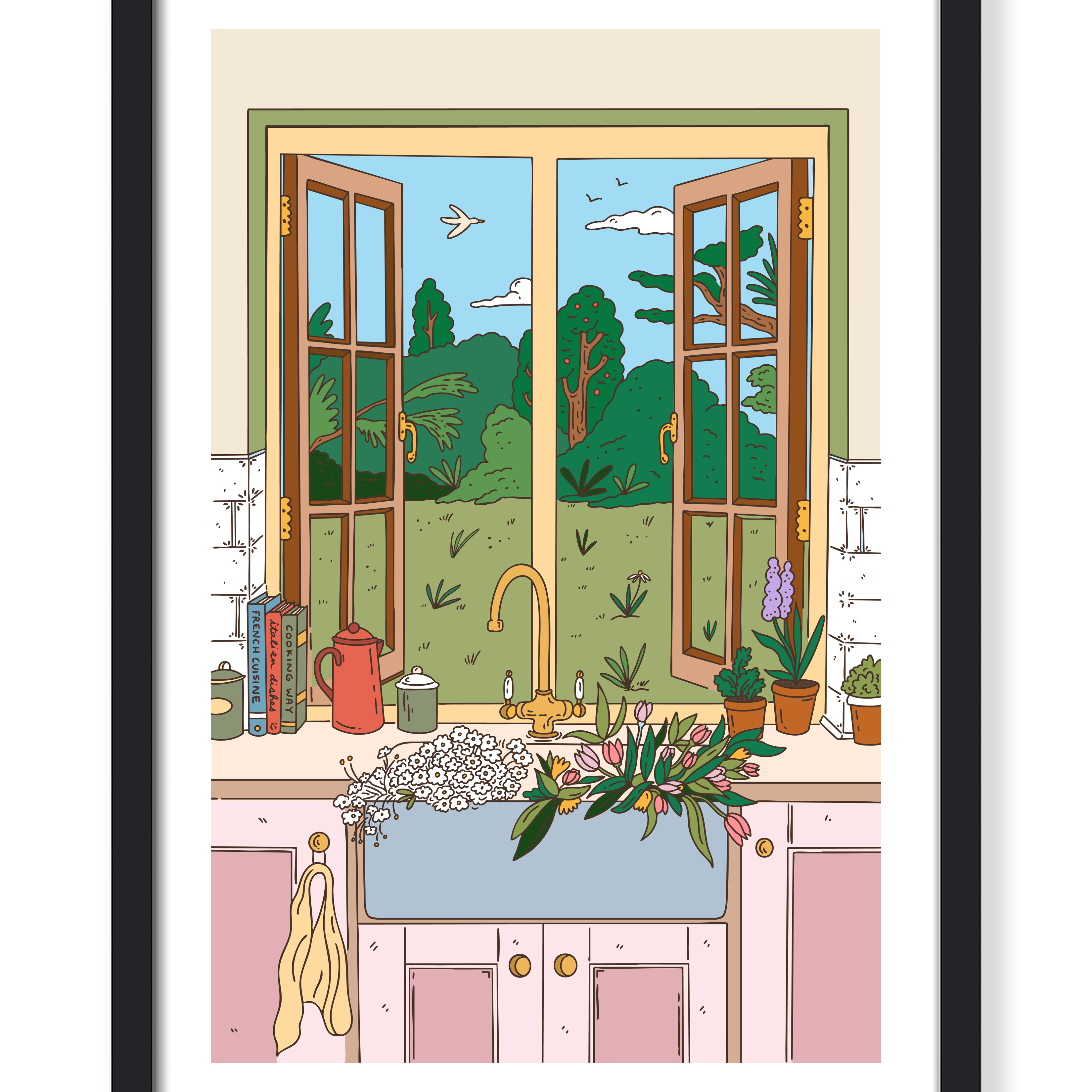 KITCHEN ON A SPRING AFTERNOON PRINT