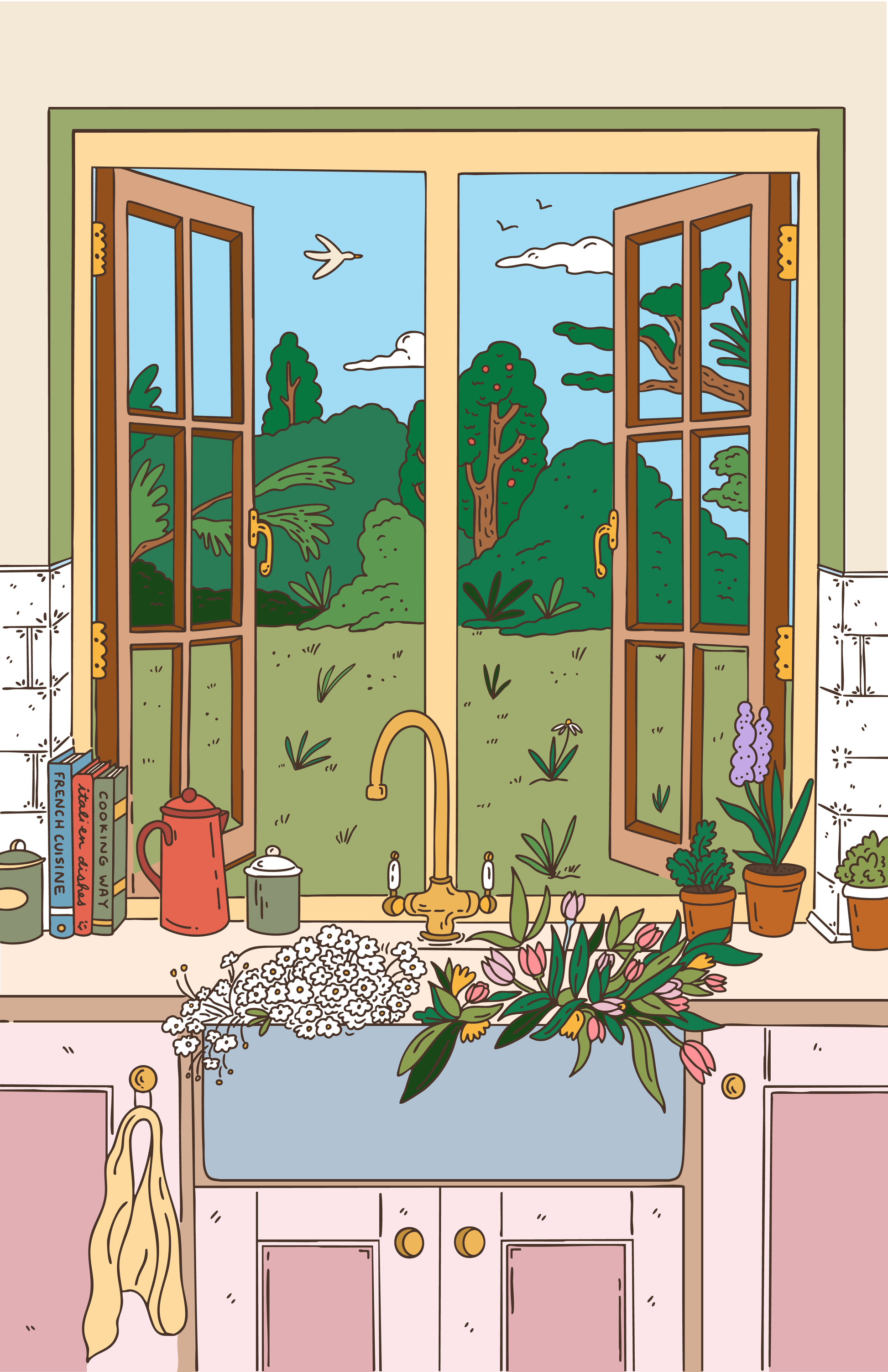 KITCHEN ON A SPRING AFTERNOON PRINT