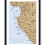 NORTH CENTRAL COAST MAP PRINT