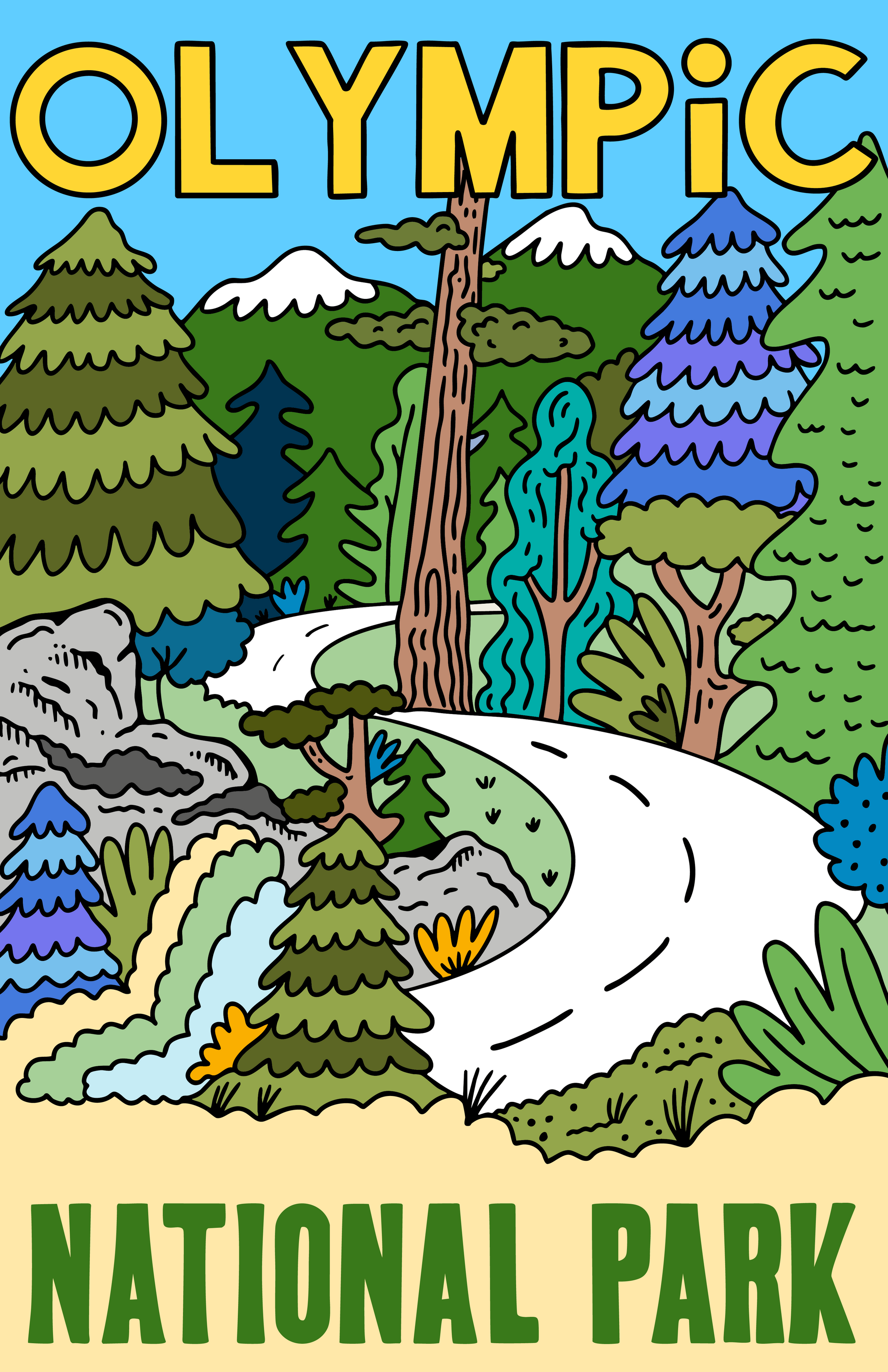 OLYMPIC NATIONAL PARK PRINT