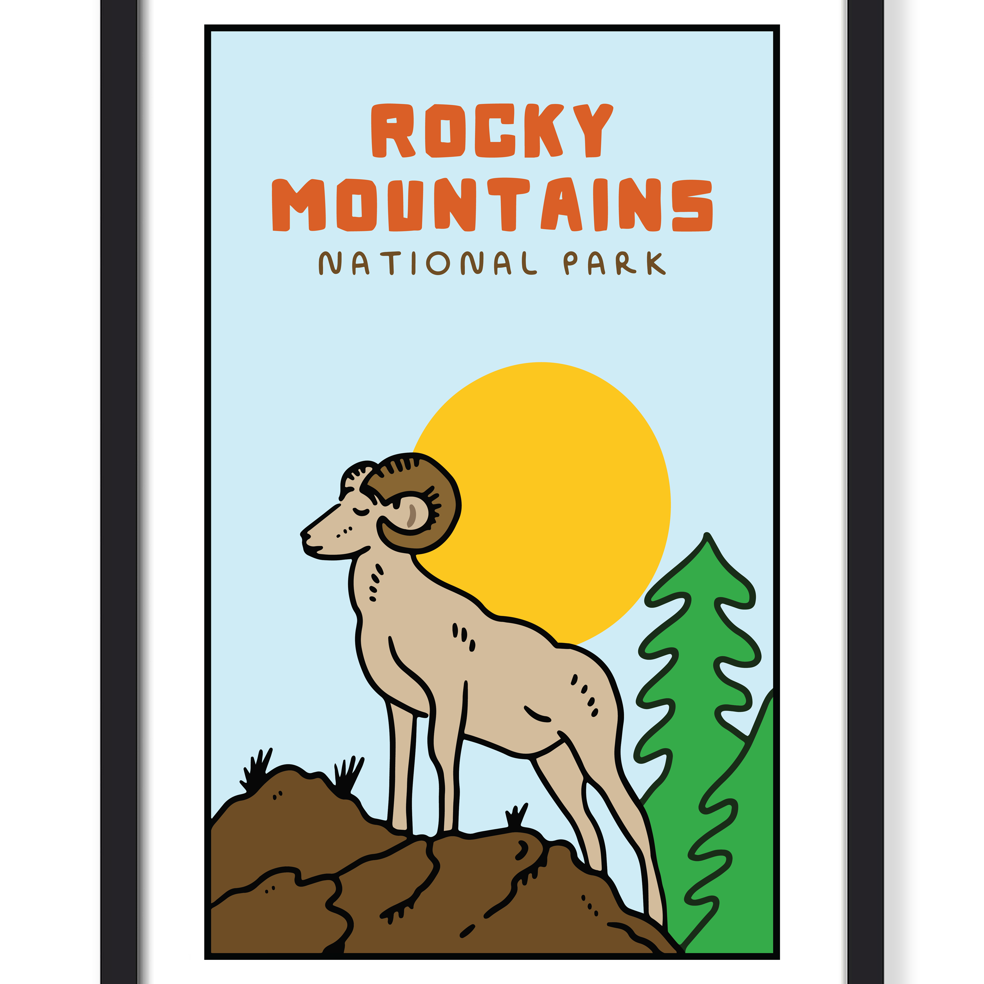 ROCKY MOUNTAINS NATIONAL PARK PRINT
