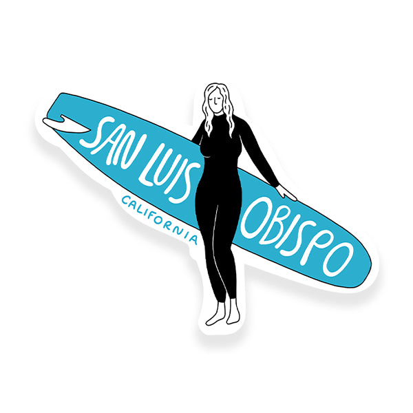 SLO SURFER GIRL STICKER