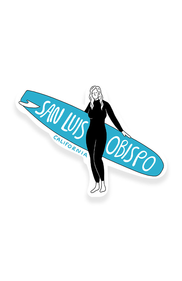 SLO SURFER GIRL STICKER