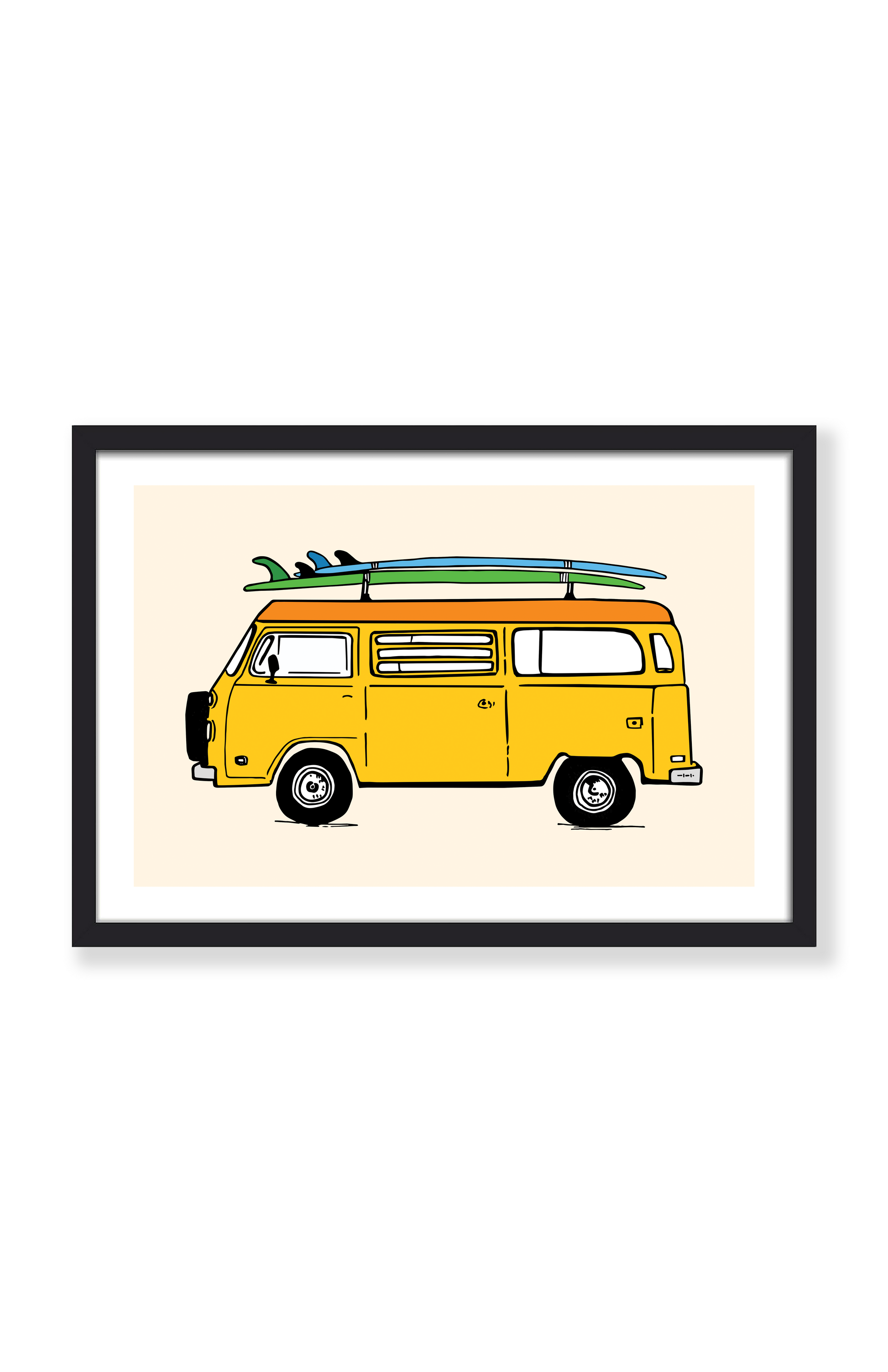 YELLOW VW BUS PRINT