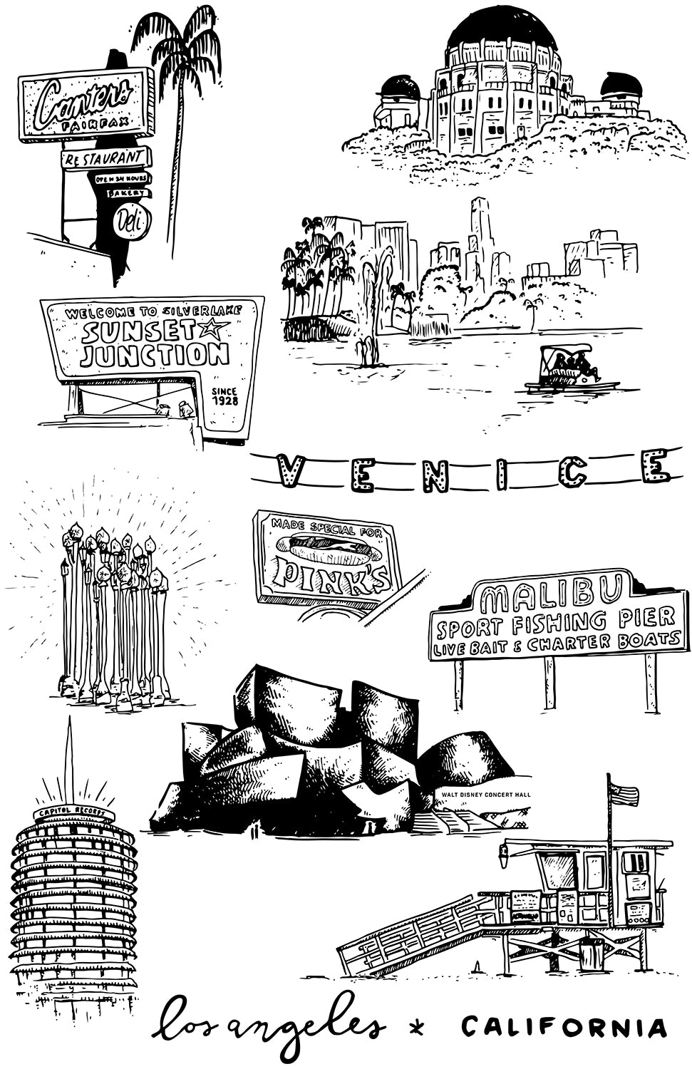 LOS ANGELES ICONS PRINT