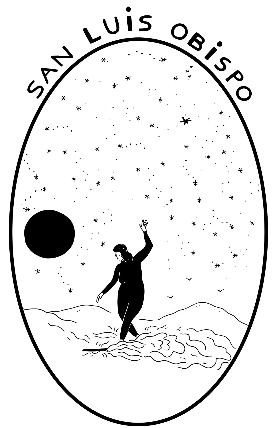 SLO SURFER GIRL CROSS STEP PRINT