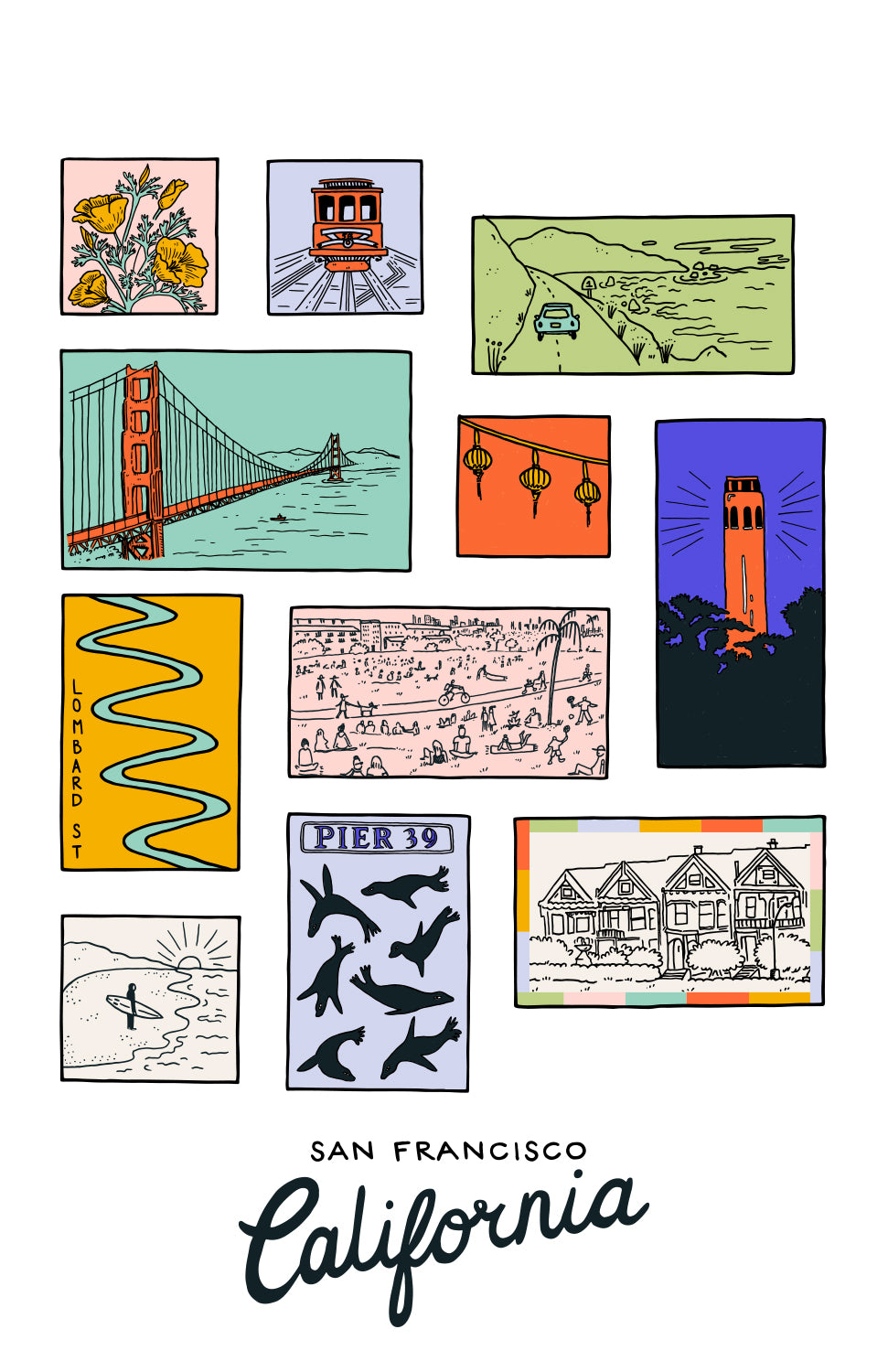 SAN FRANCISCO ICONS PRINT